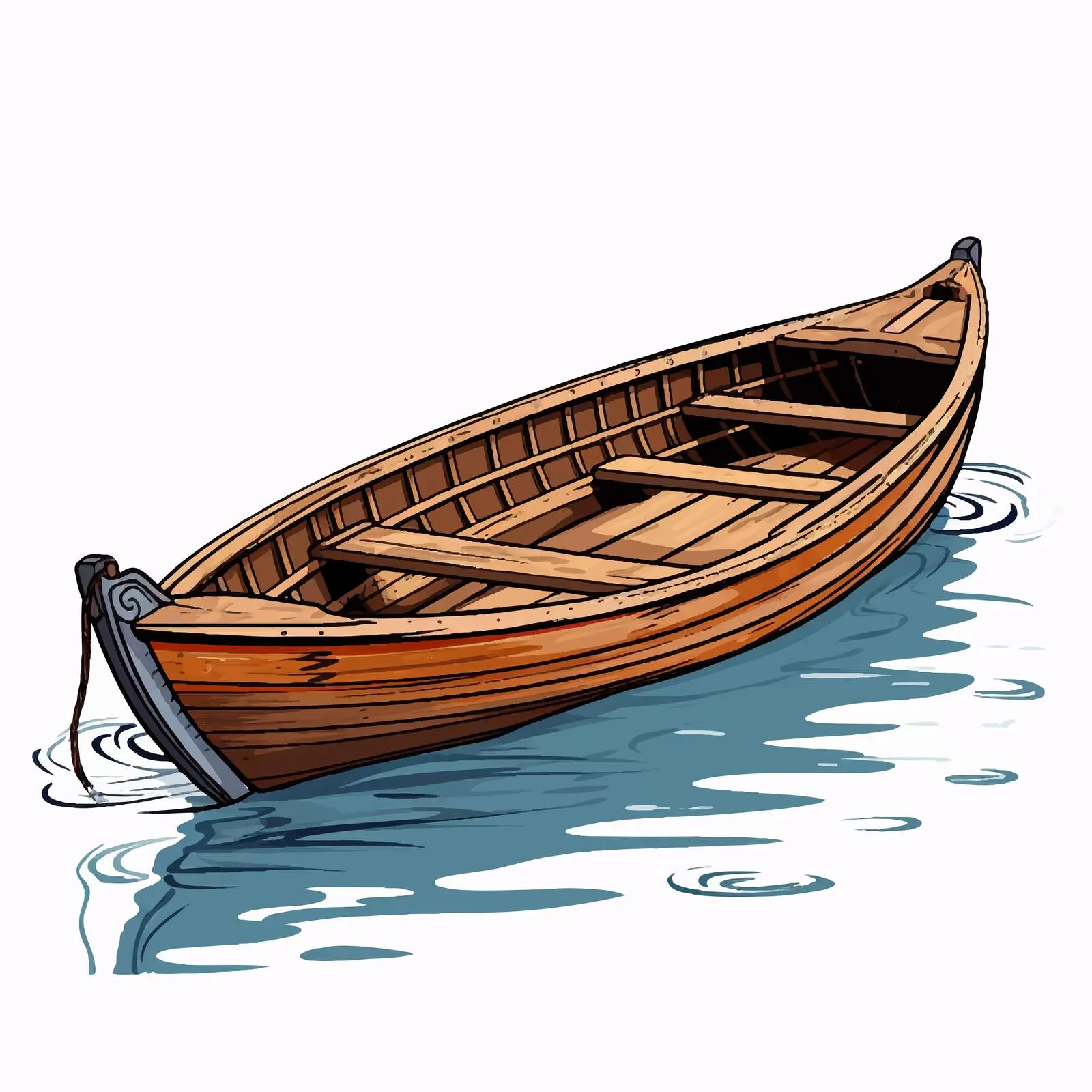 Cartoon Vector of Rowing Boat Illustration — free download from Dotvec
