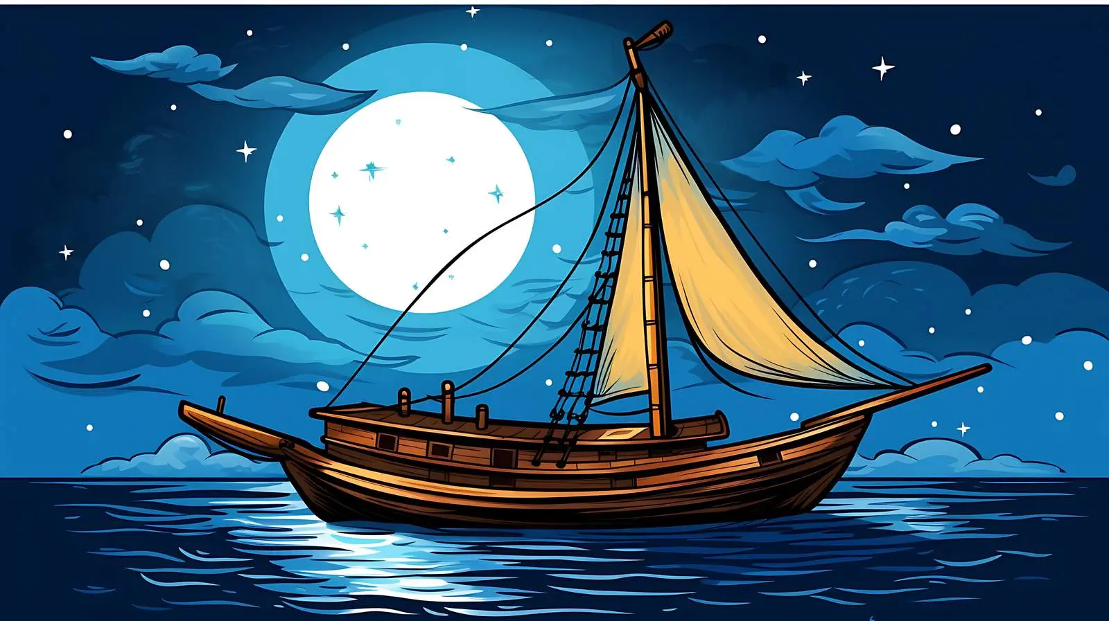 Sailing Boat Illustration — free download from Dotvec