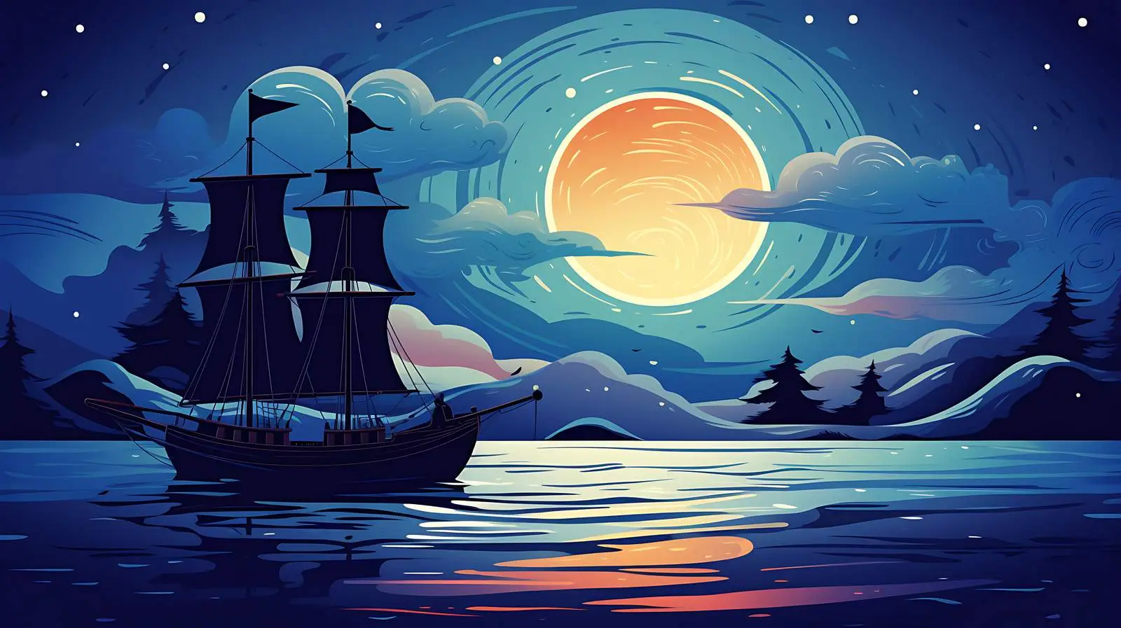 Sailing Boat Illustration — free download from Dotvec