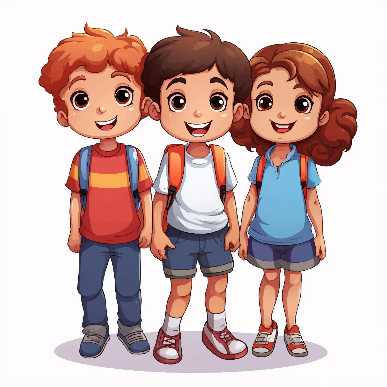 Children Playing Illustration on White Background — free download from Dotvec