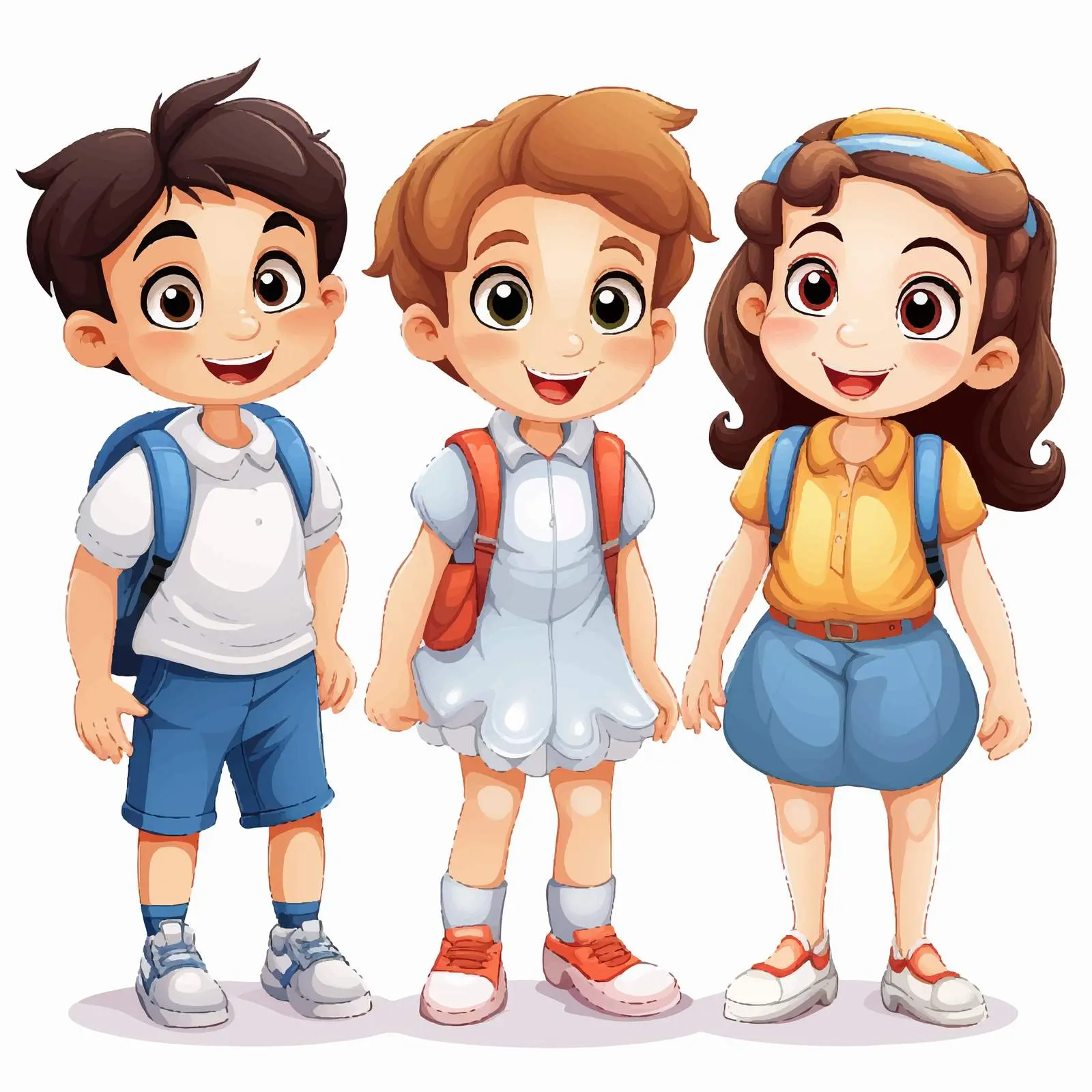 Children's Illustration on White Background — free download from Dotvec