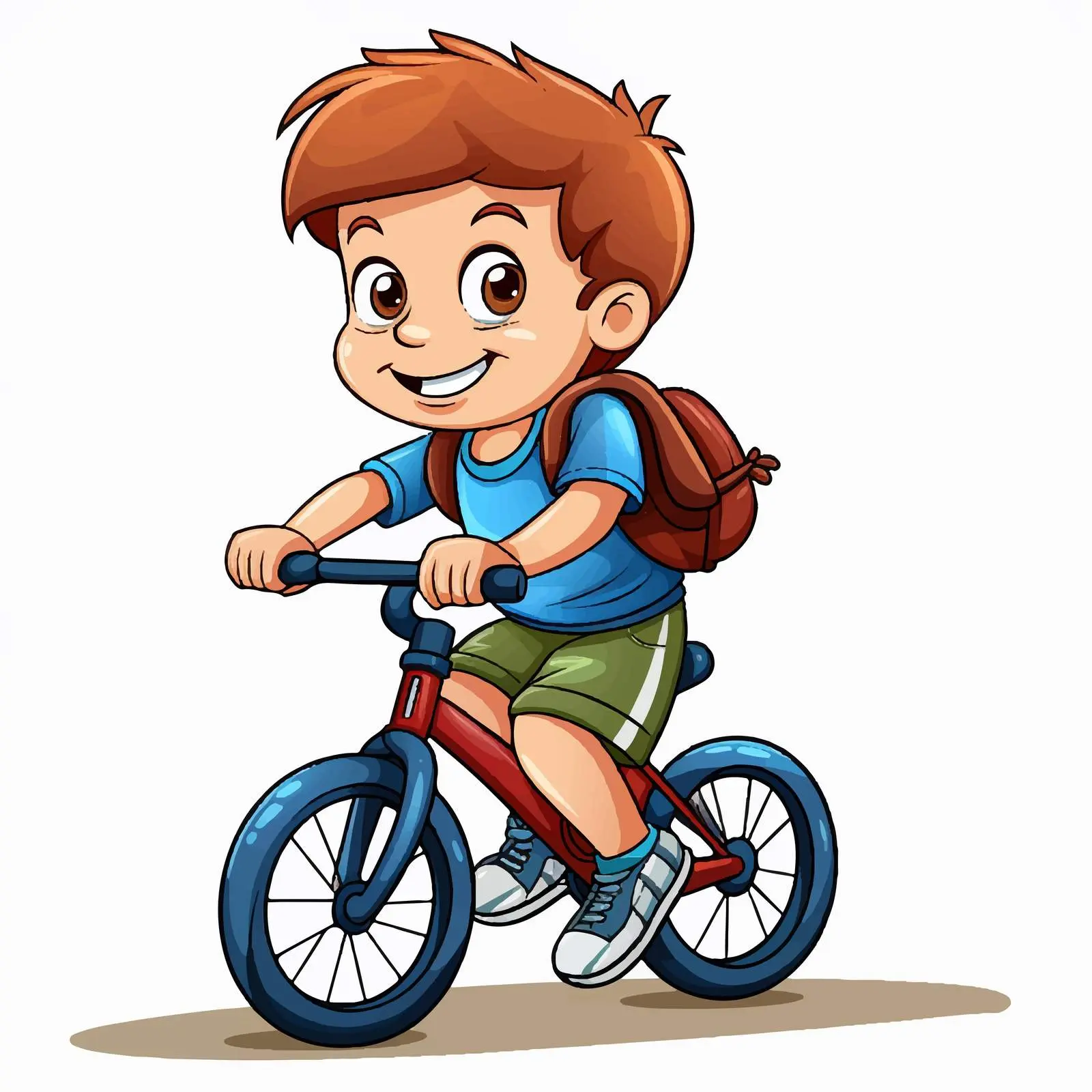 Boy Riding Bike Vector Illustration — free download from Dotvec