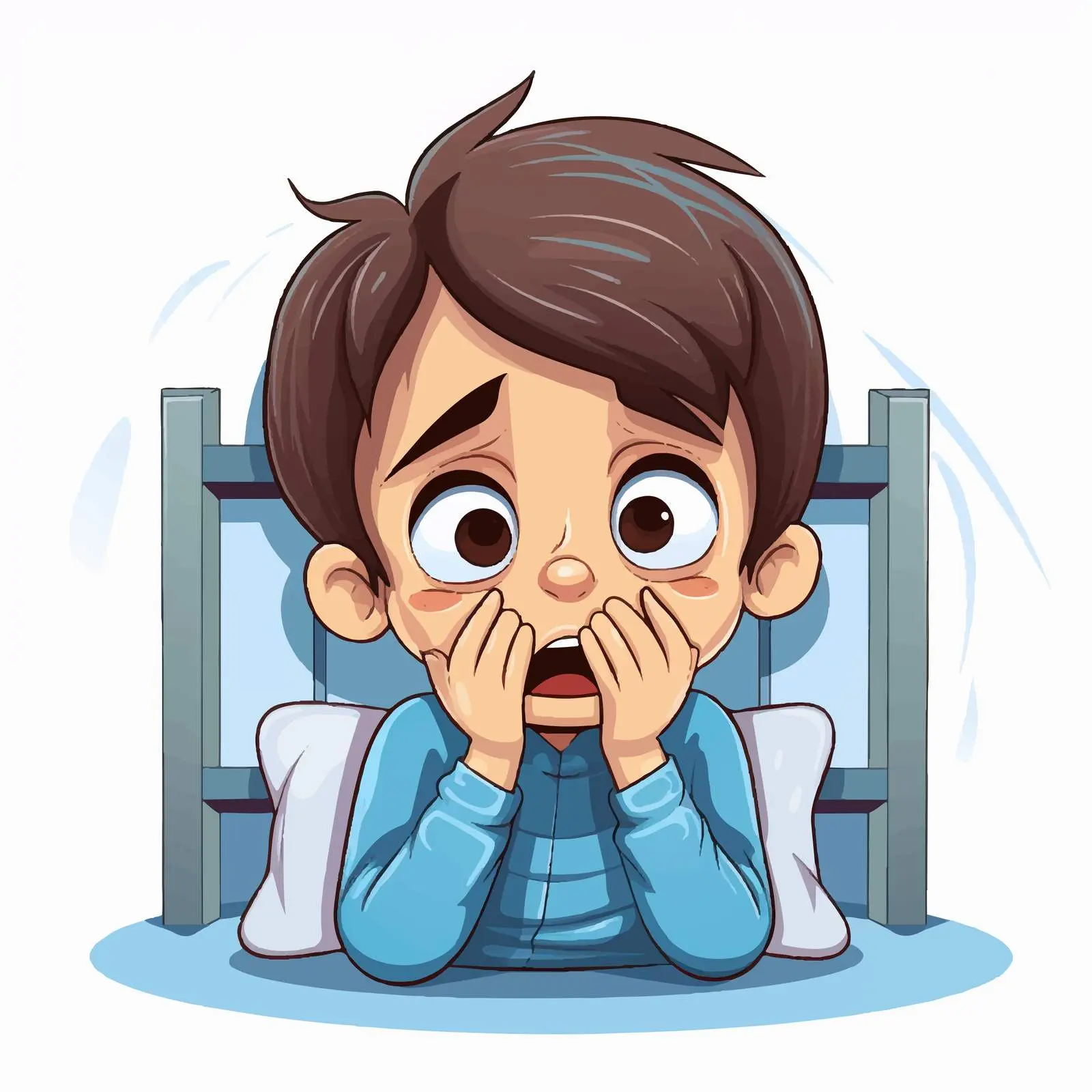 Crying Boy in Hospital Vector Illustration — free download from Dotvec