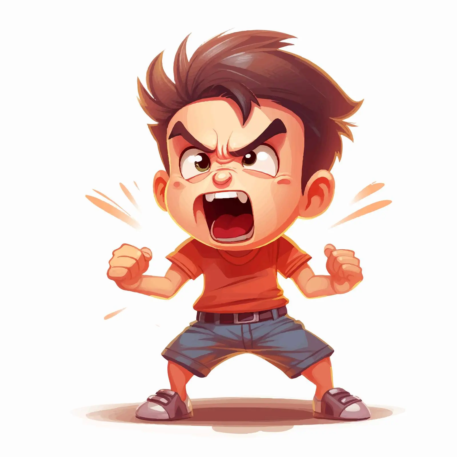 Angry Boy Cartoon Vector Illustration — free download from Dotvec