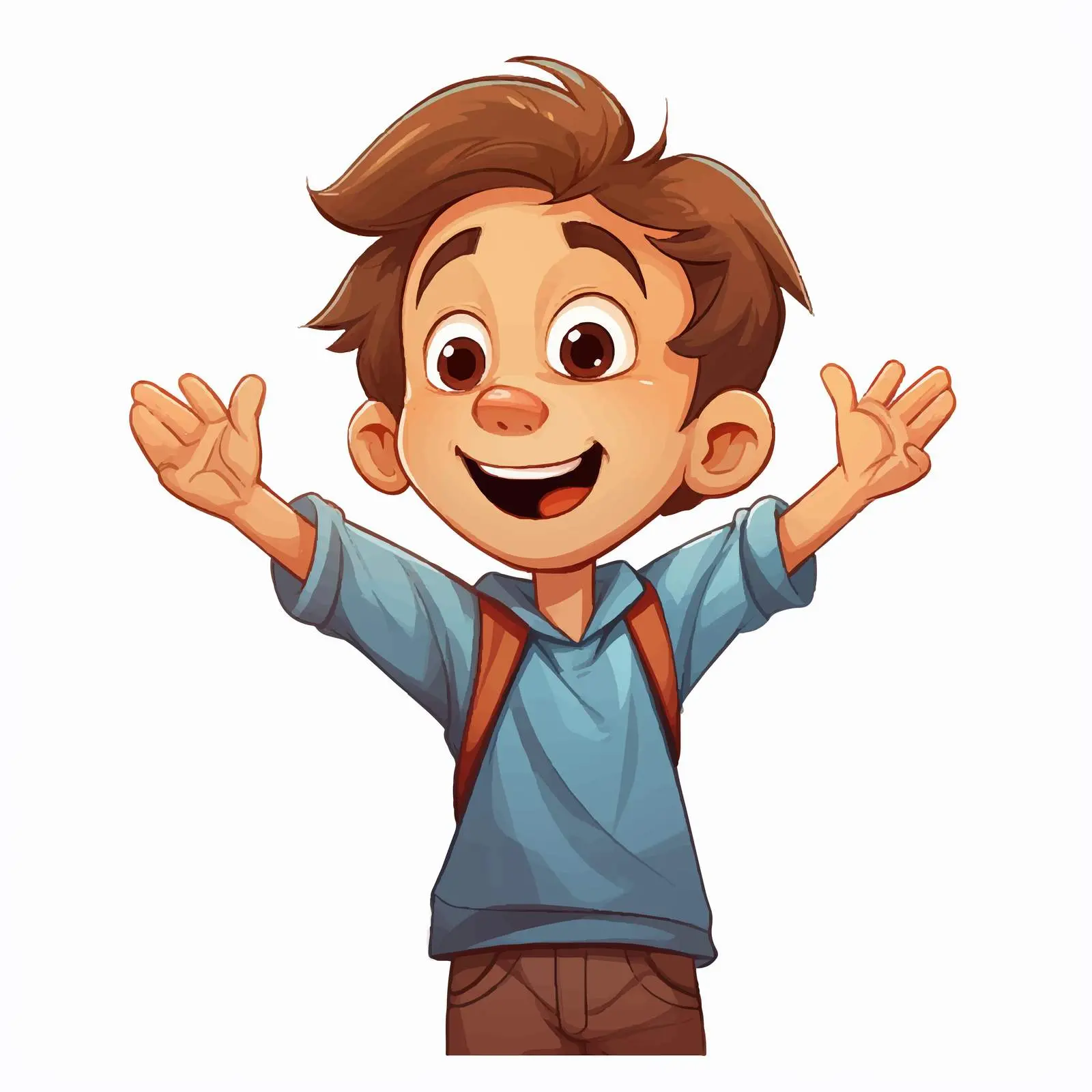 Boy Laughing Vector Illustration — free download from Dotvec