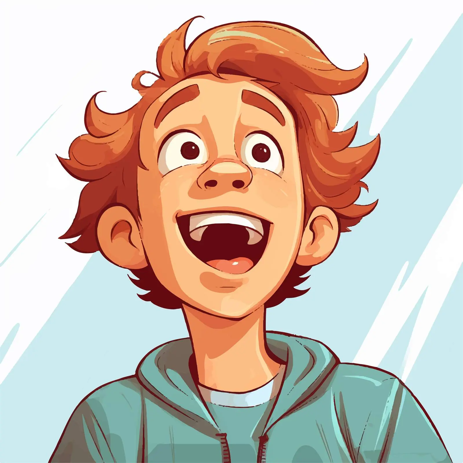 Laughing Boy Cartoon Vector Illustration — free download from Dotvec