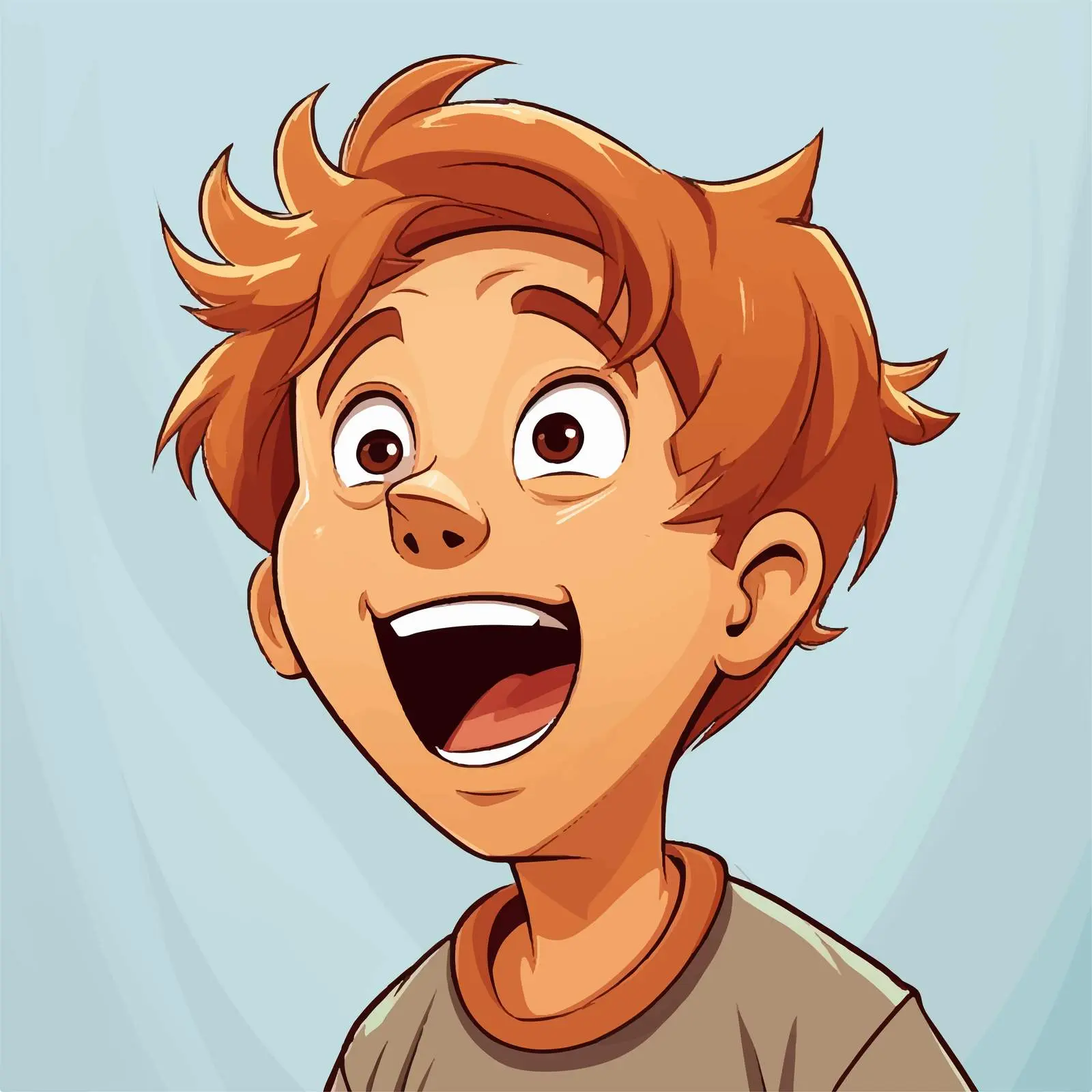 Laughing Boy Cartoon Vector Illustration — free download from Dotvec