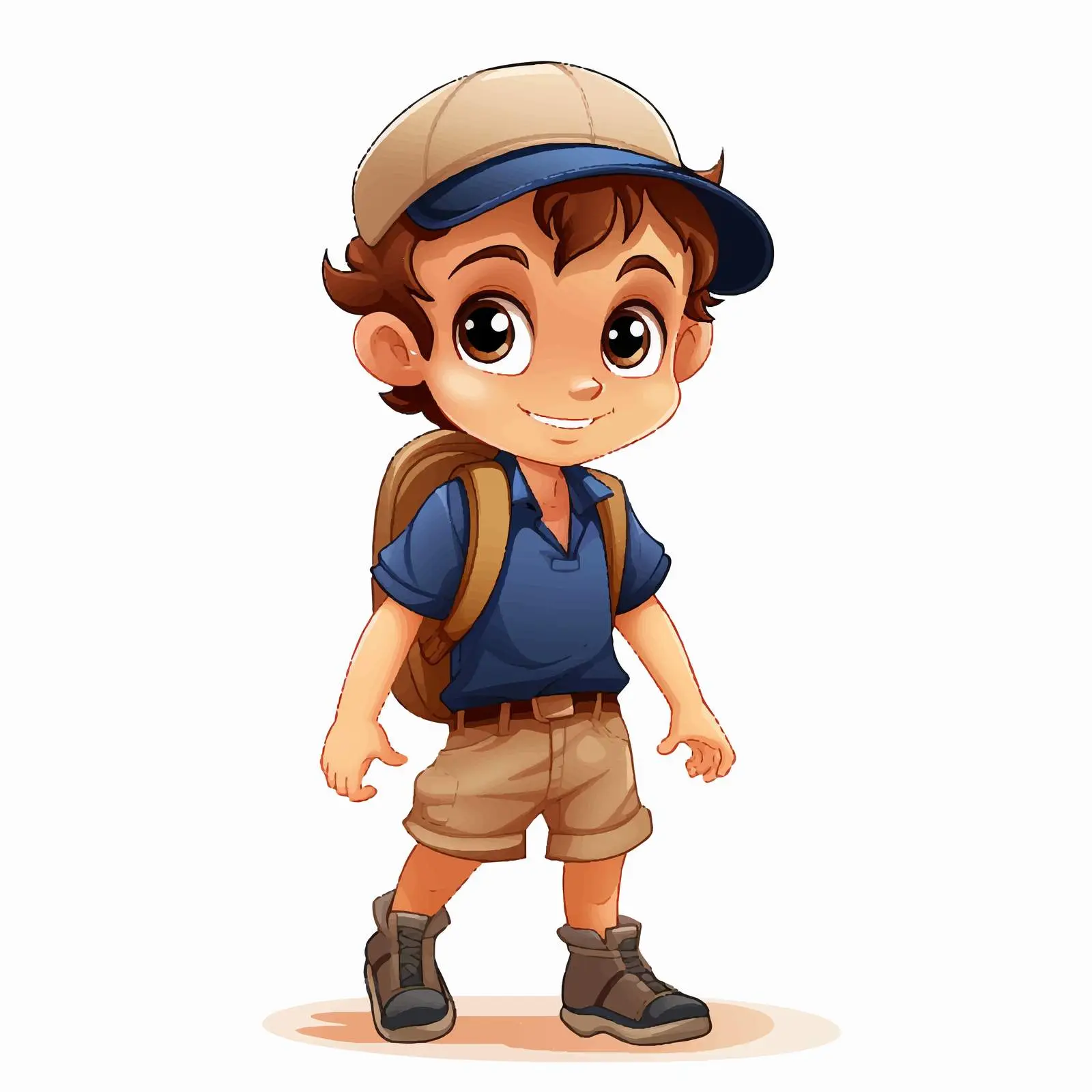 Vector Illustration of a Boy on White Background – free action pose image from Dotvec