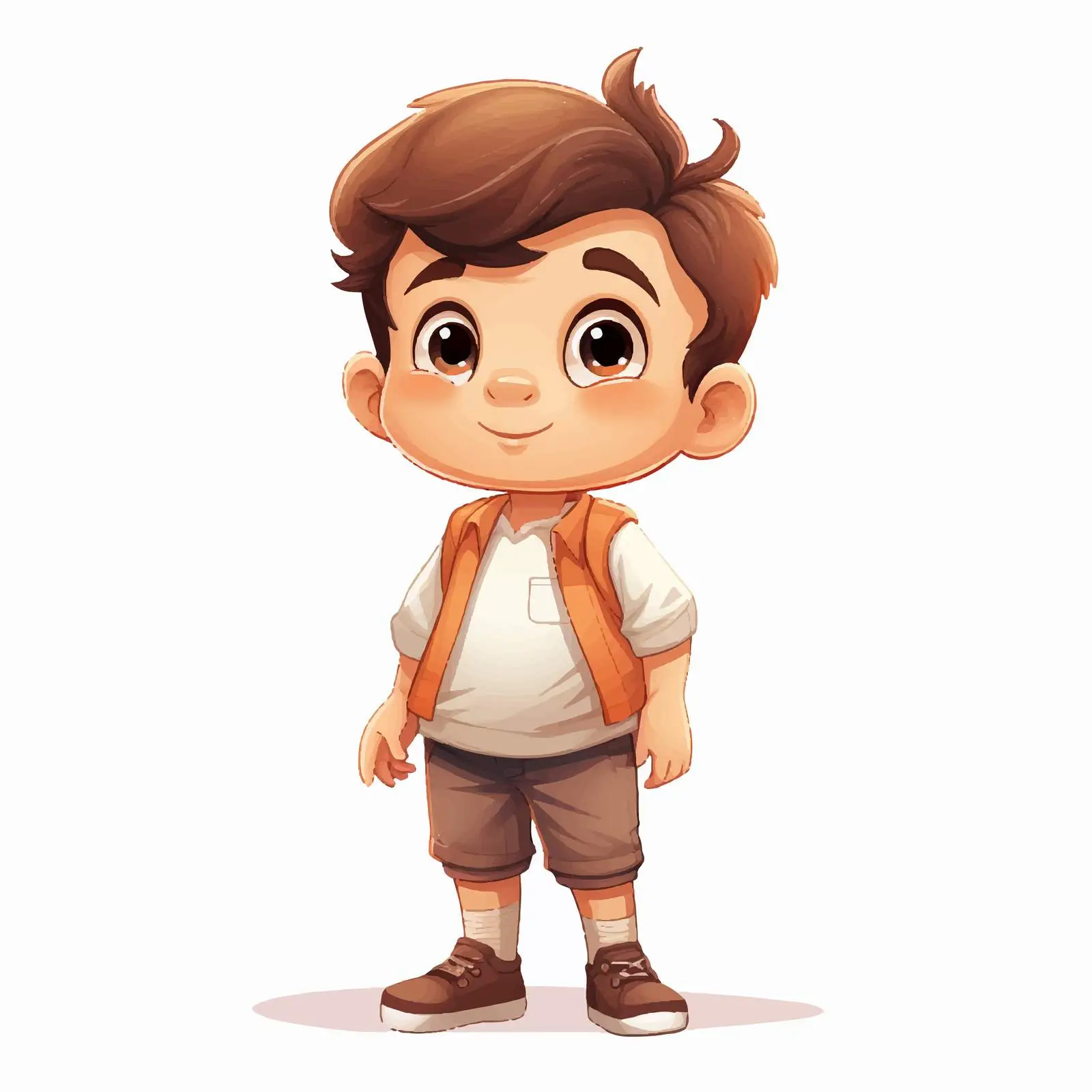 Cartoon Illustration of a Boy on White Background — free download from Dotvec