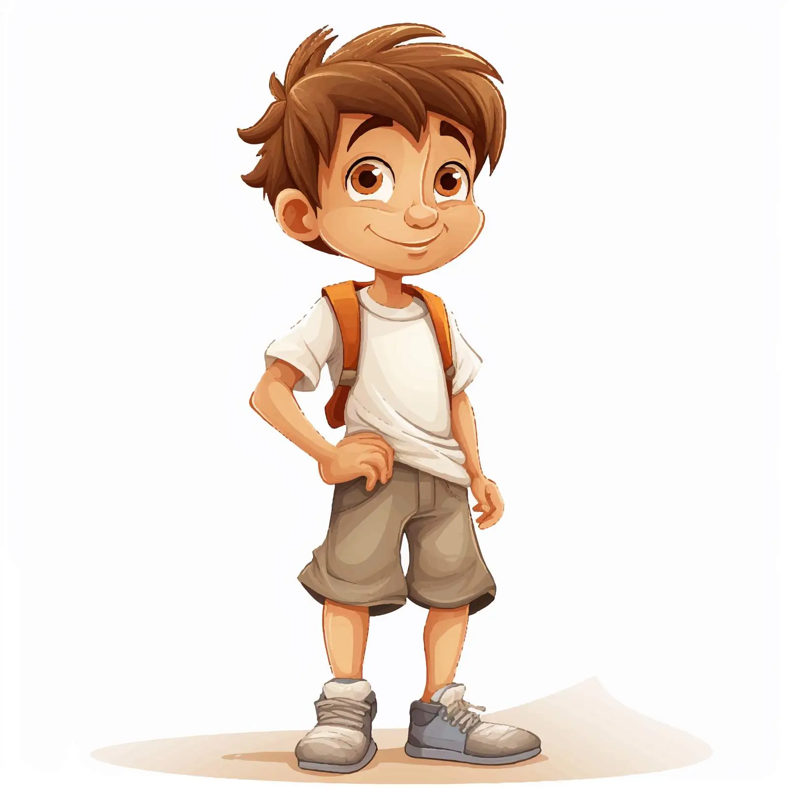 Cute Boy Cartoon Vector Illustration on White Background — free download from Dotvec