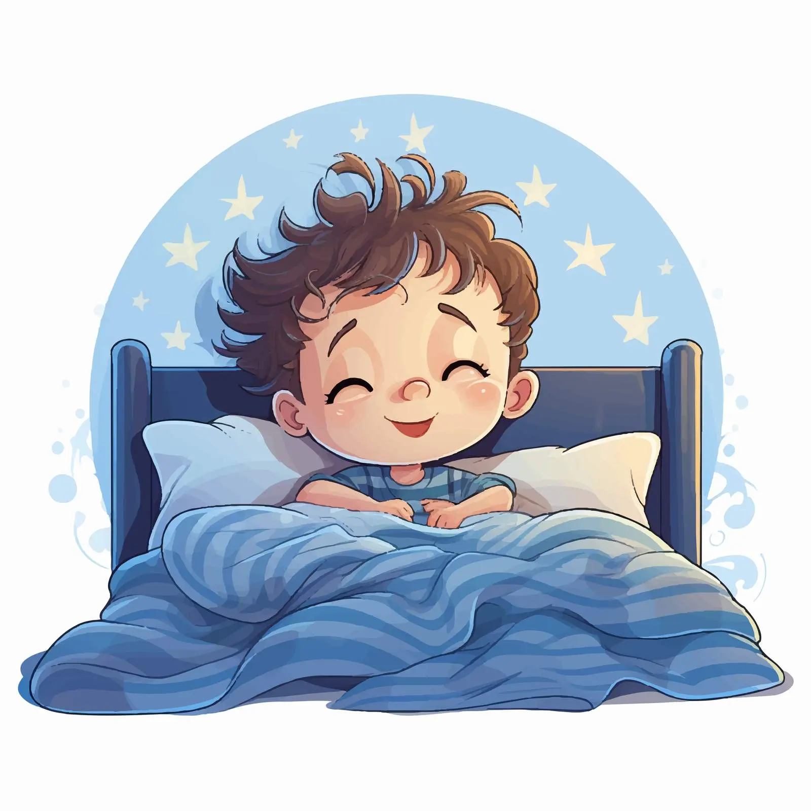 Boy Waking Up Early Cartoon Vector Illustration — free download from Dotvec