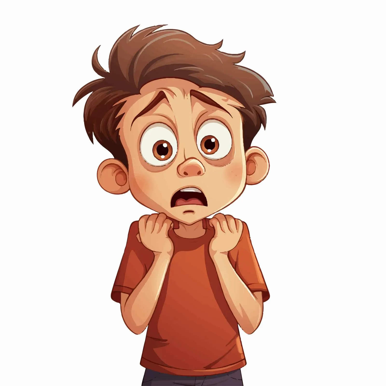 Anxious Boy Character Illustration Vector Art — free download from Dotvec