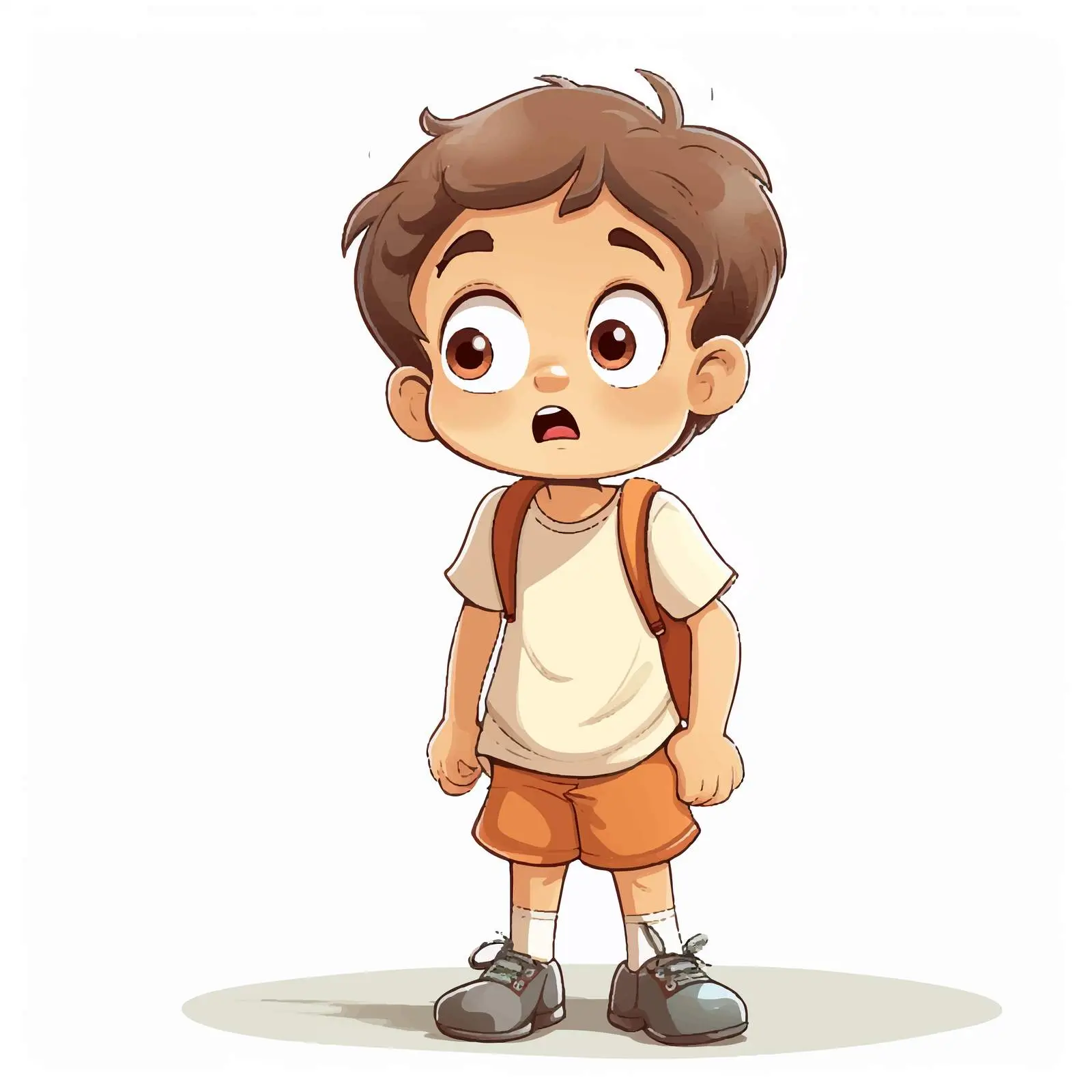 Anxious Boy Expression Vector Illustration — free download from Dotvec