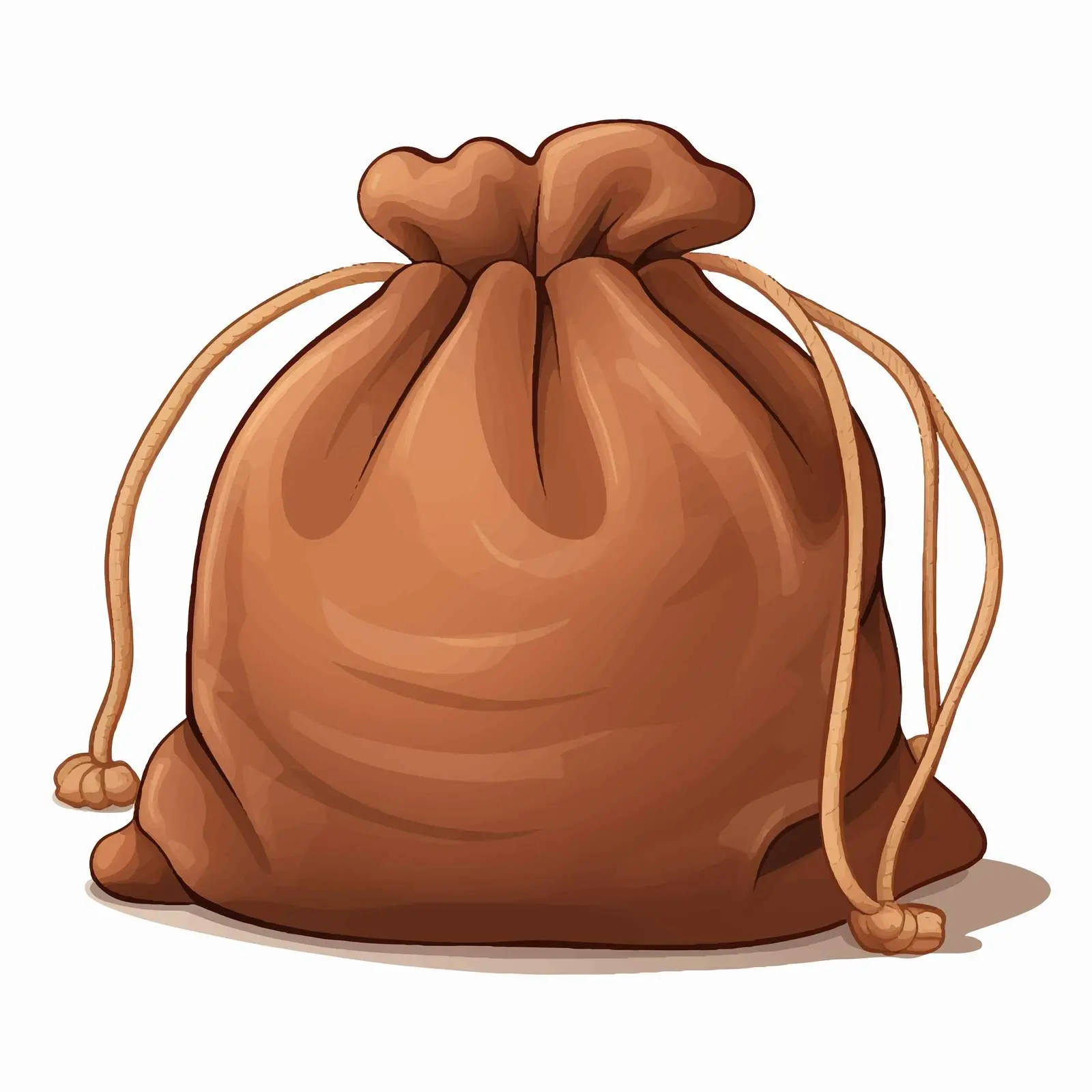 Brown Pouch Bag on White Background – free pouch image from Dotvec