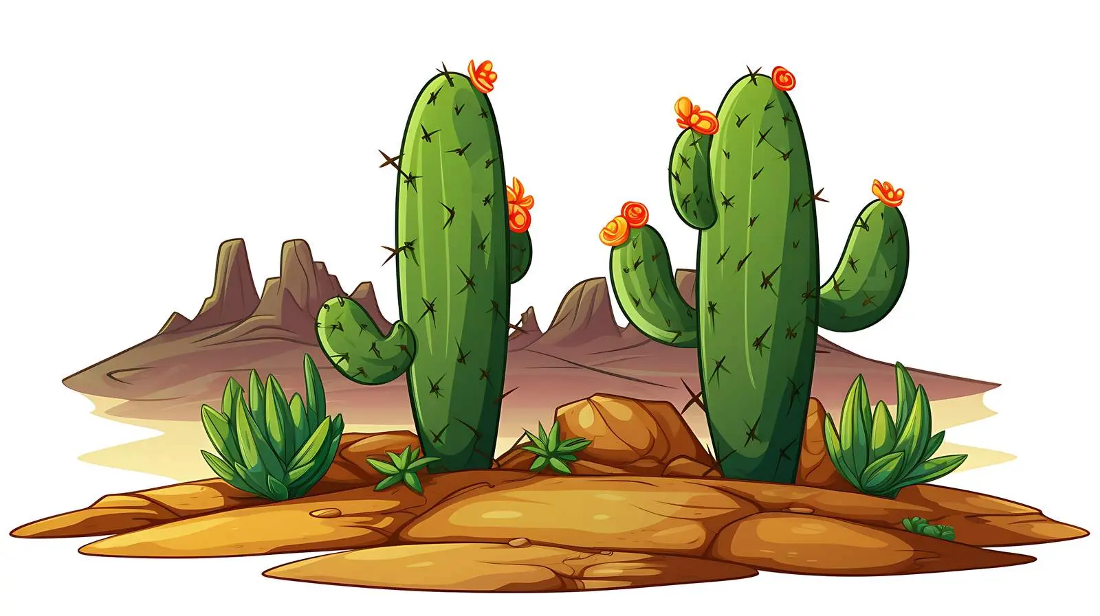 Desert Cactus Stock Illustration – free prickly image from Dotvec