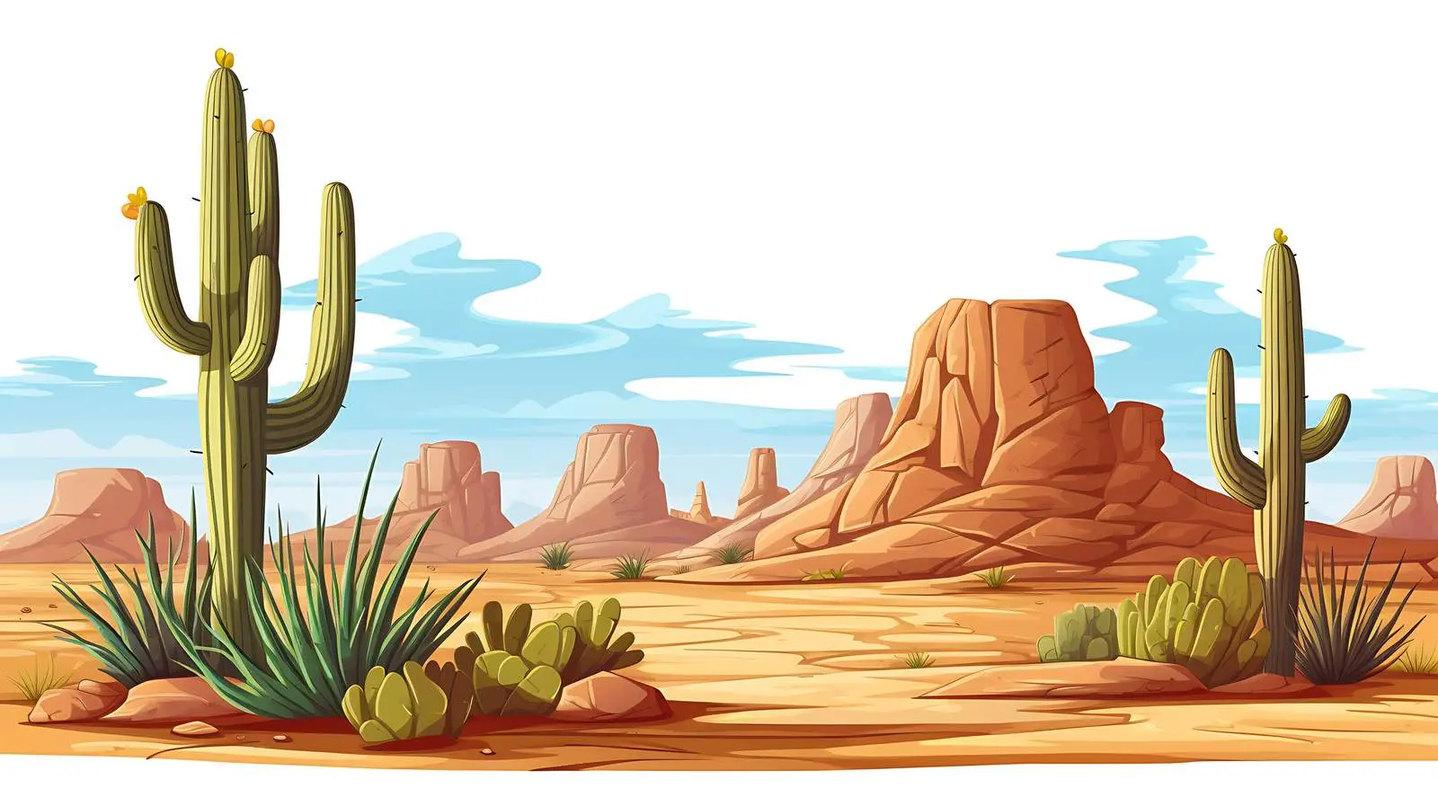Desert Cactus Illustration — free download from Dotvec