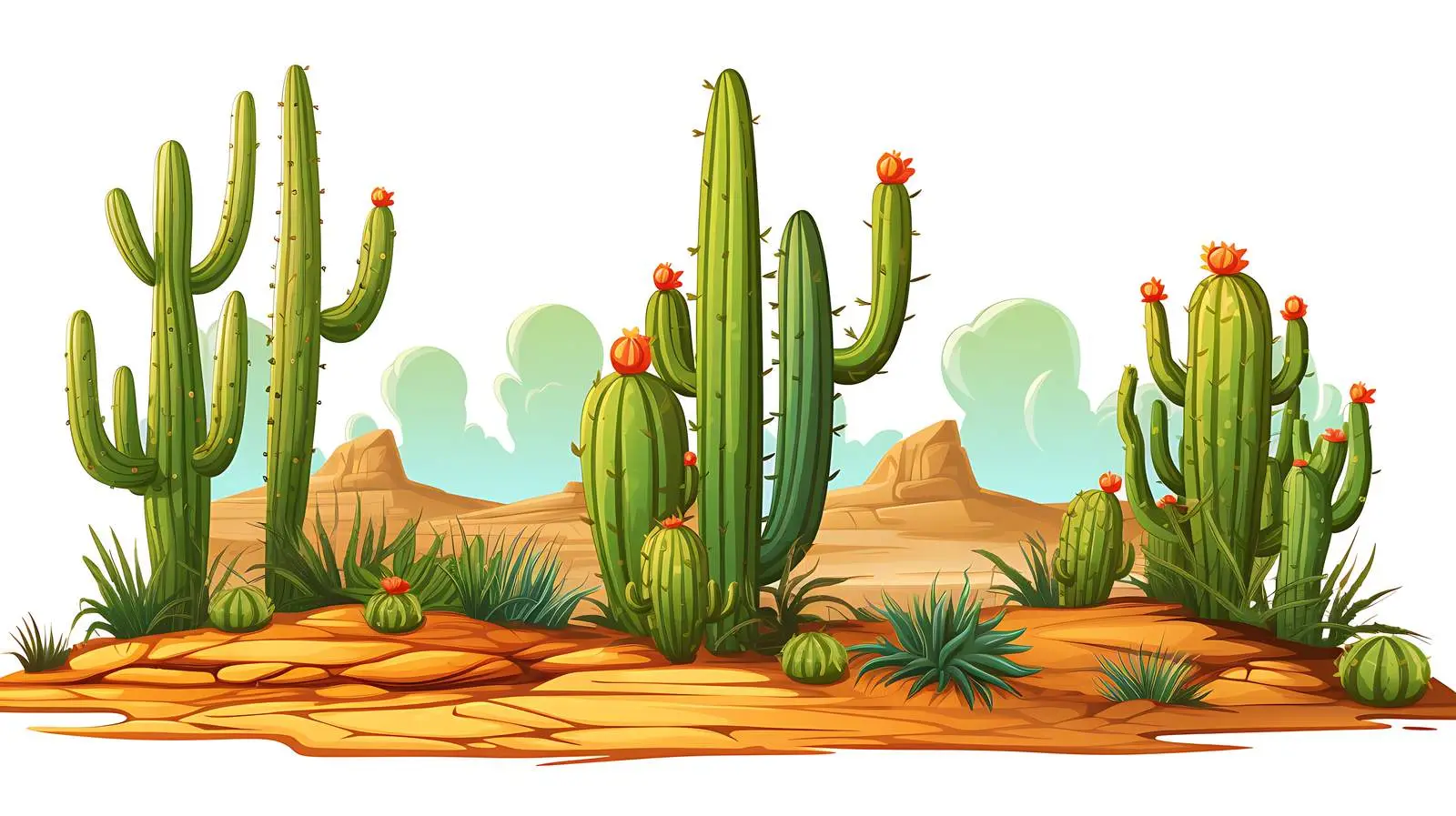 Desert Cactus Stock Illustration — free download from Dotvec