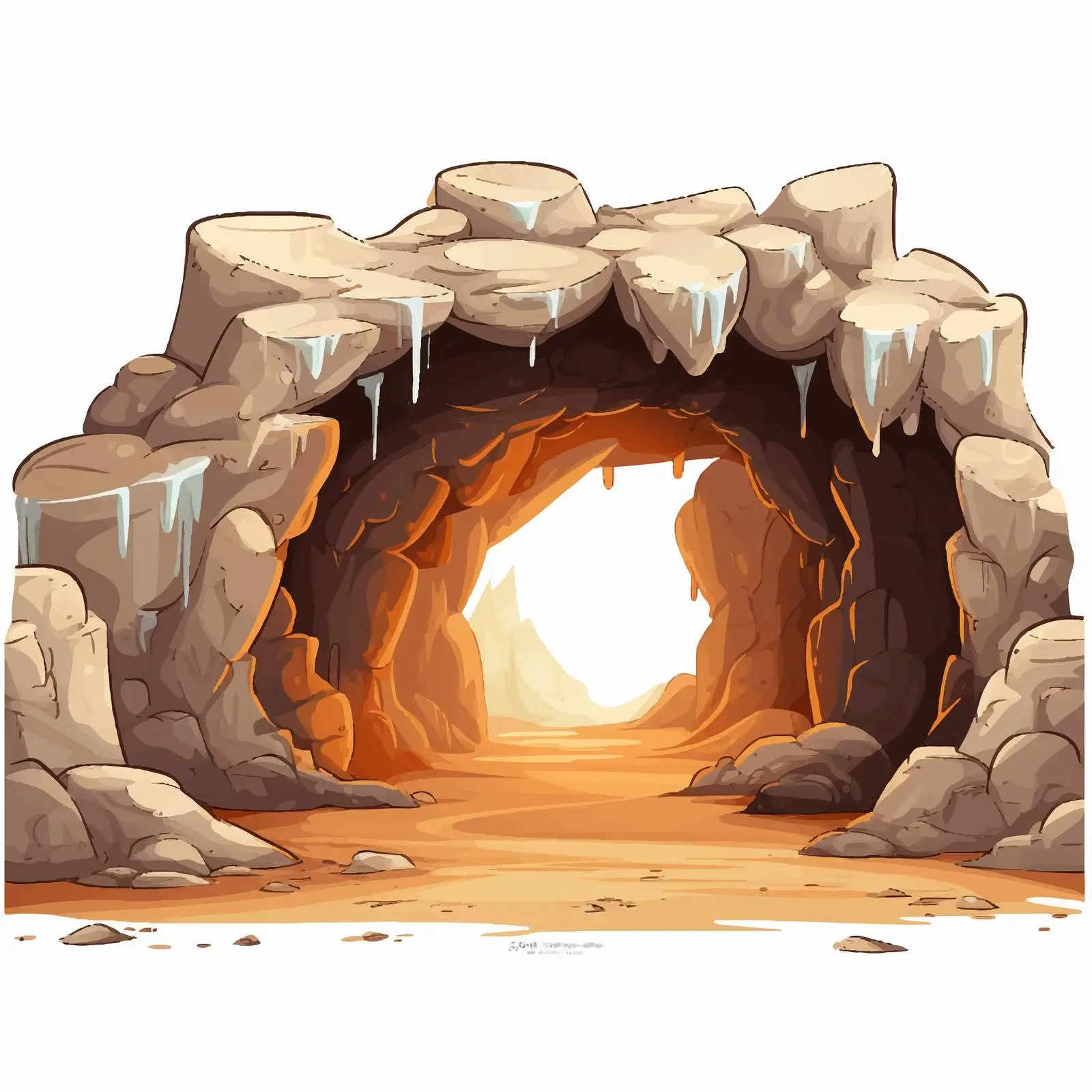 Cartoon Cave Illustration Vector Design – free mystery image from Dotvec