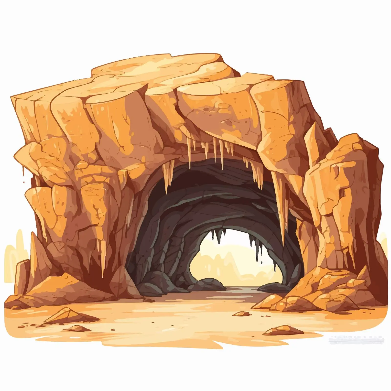 Cave Illustration Vector Art for Creative Projects — free download from Dotvec