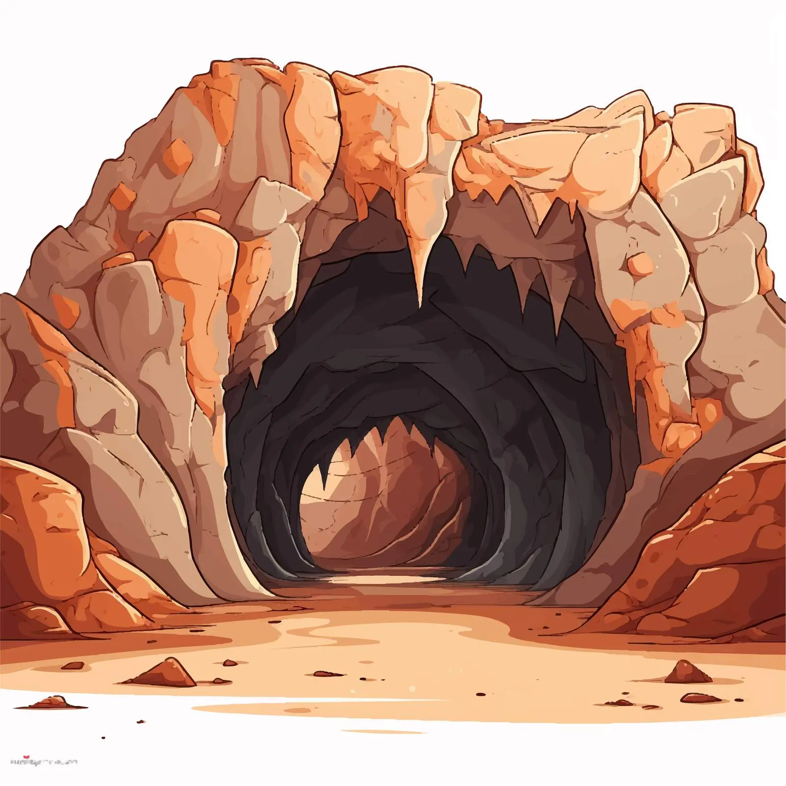 Cartoon Cave Vector Illustration — free download from Dotvec