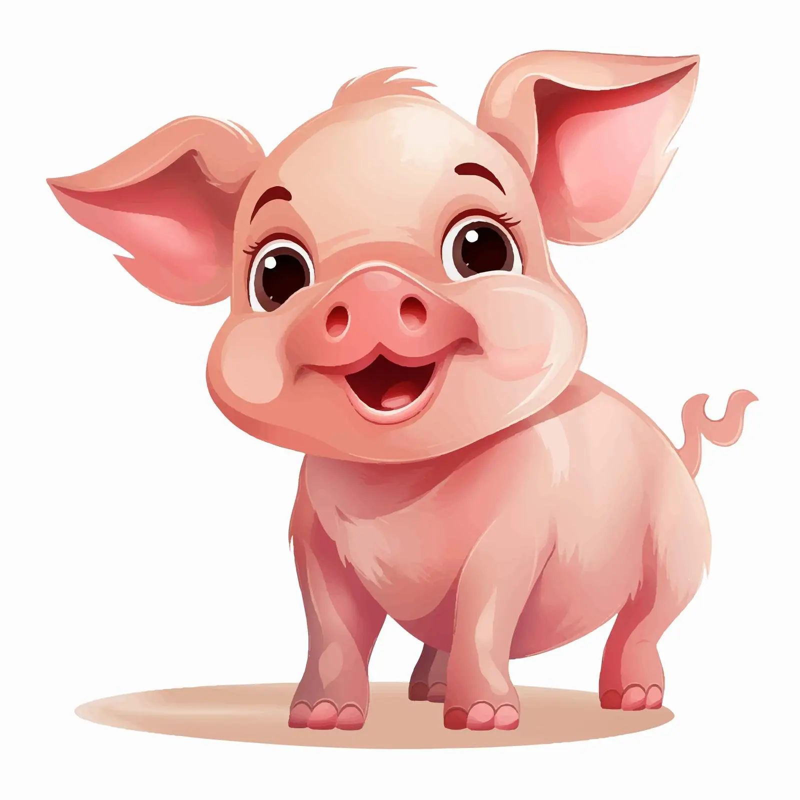 Cheeky Pig Cartoon Vector Illustration — free download from Dotvec