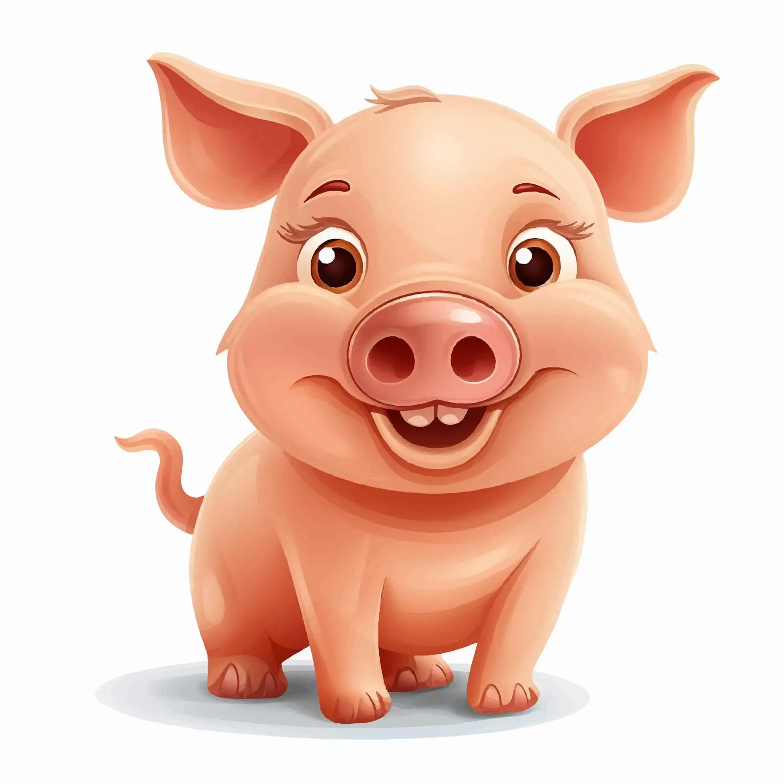 Cheeky Pig Cartoon Vector Illustration — free download from Dotvec