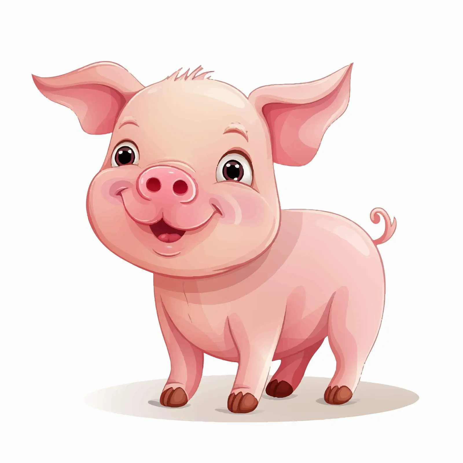 Cheeky Pig Cartoon Vector Illustration — free download from Dotvec