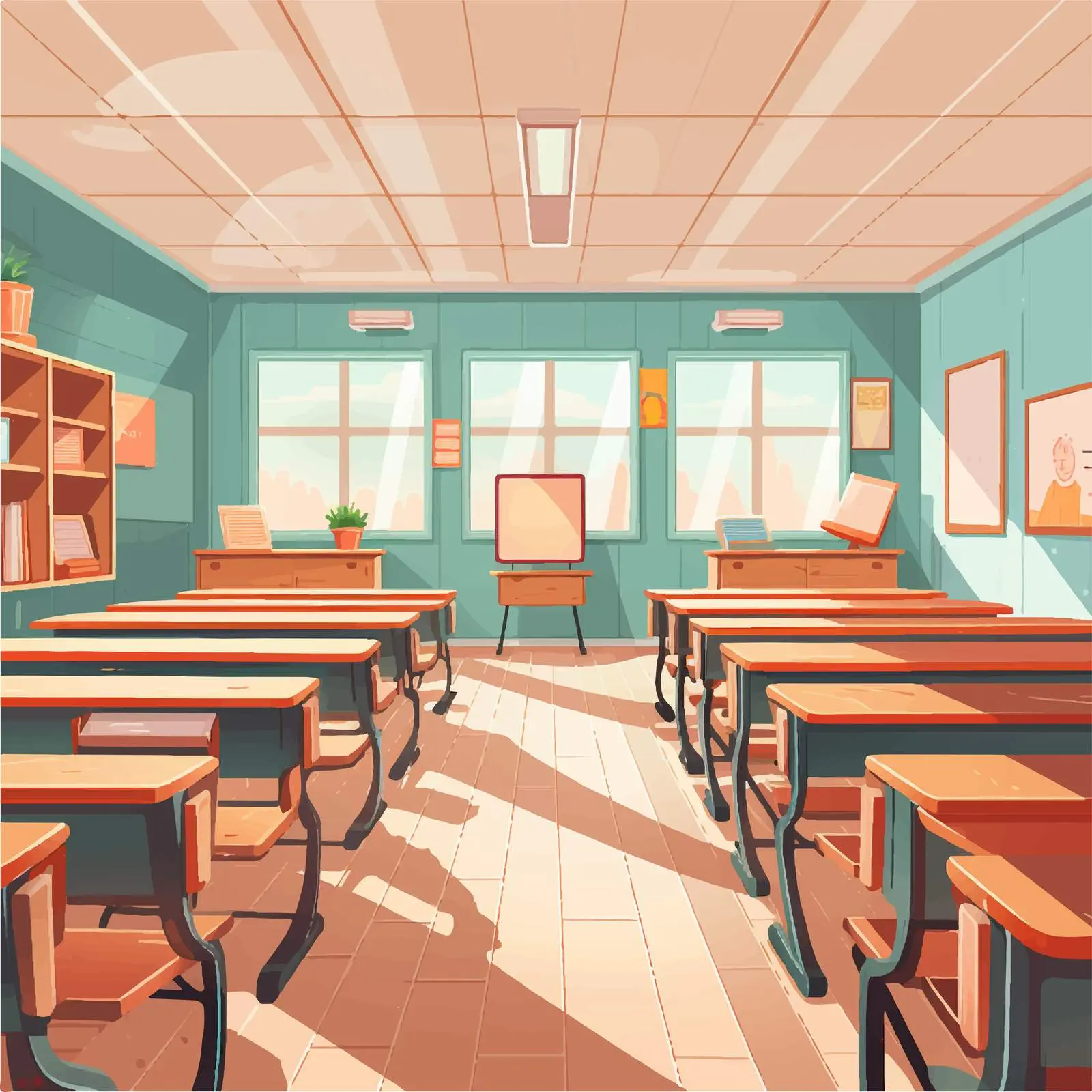 Clean and Organized Classroom Illustration — free download from Dotvec
