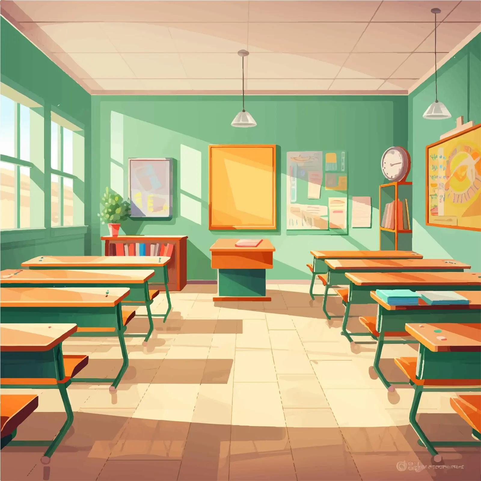 Clean and Organized Classroom Illustration — free download from Dotvec