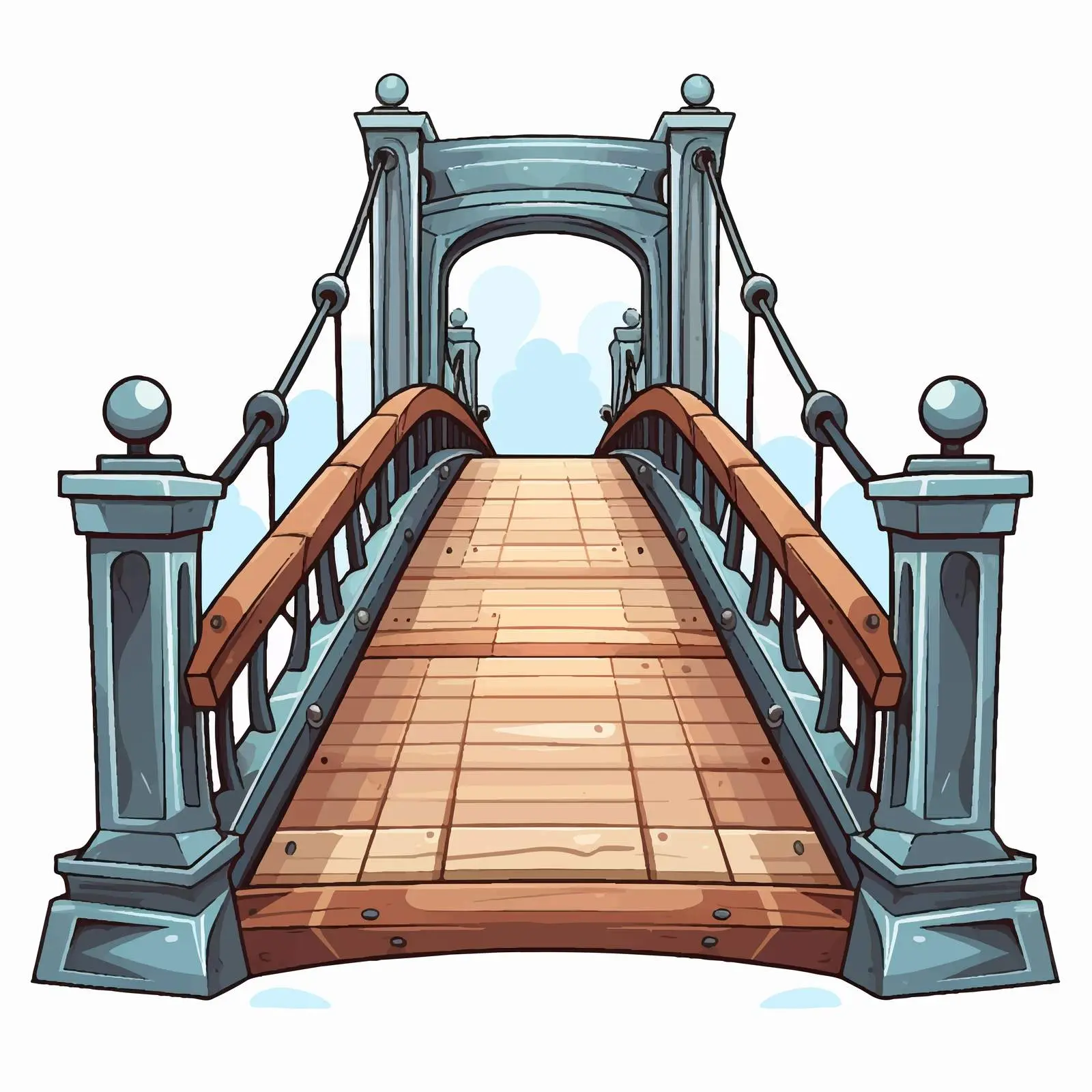 Close-Up Bridge Vector Illustration — free download from Dotvec