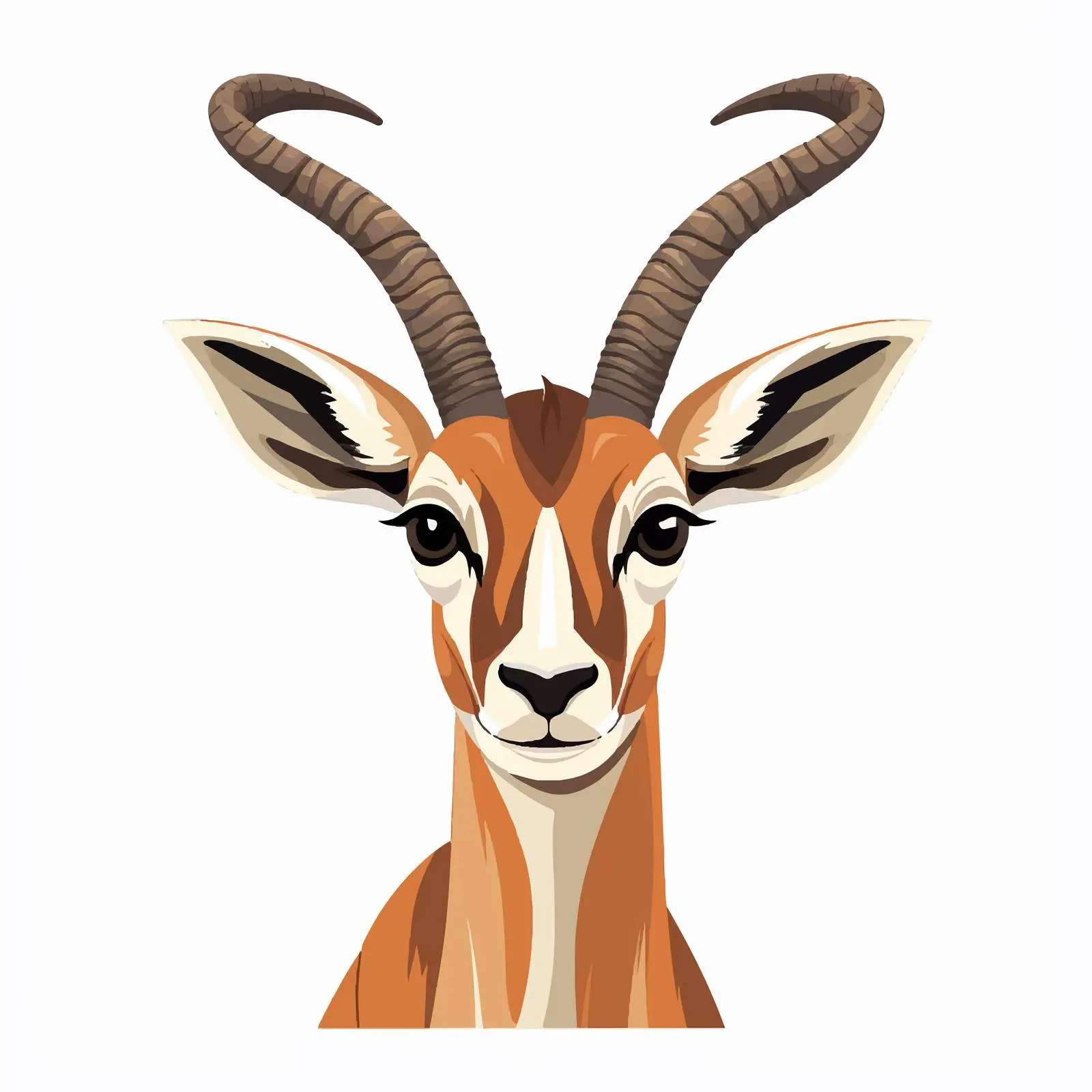 Close-Up Gazelle Illustration - Cartoon Vector — free download from Dotvec
