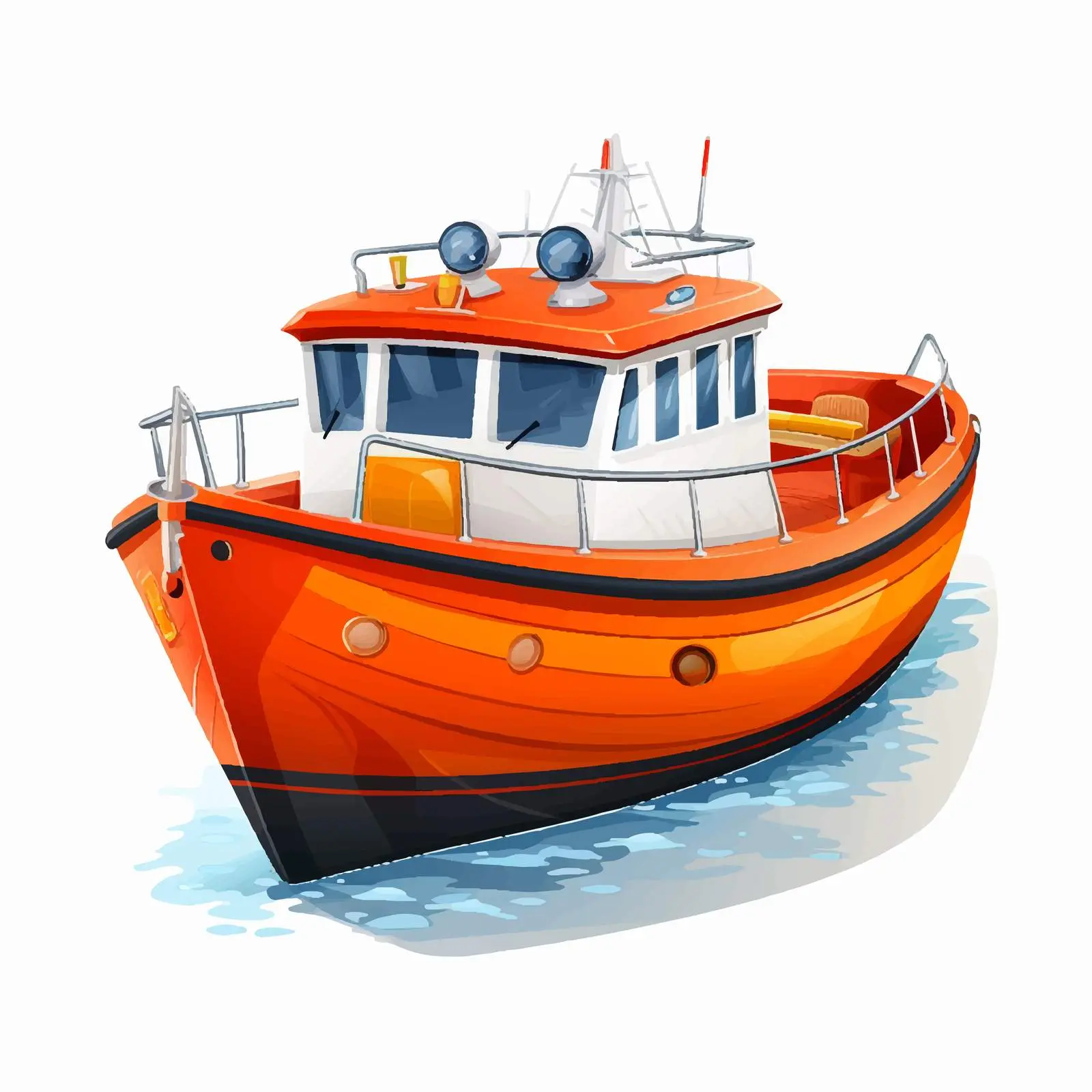 Close-Up Vector Illustration of a Lifeboat — free download from Dotvec
