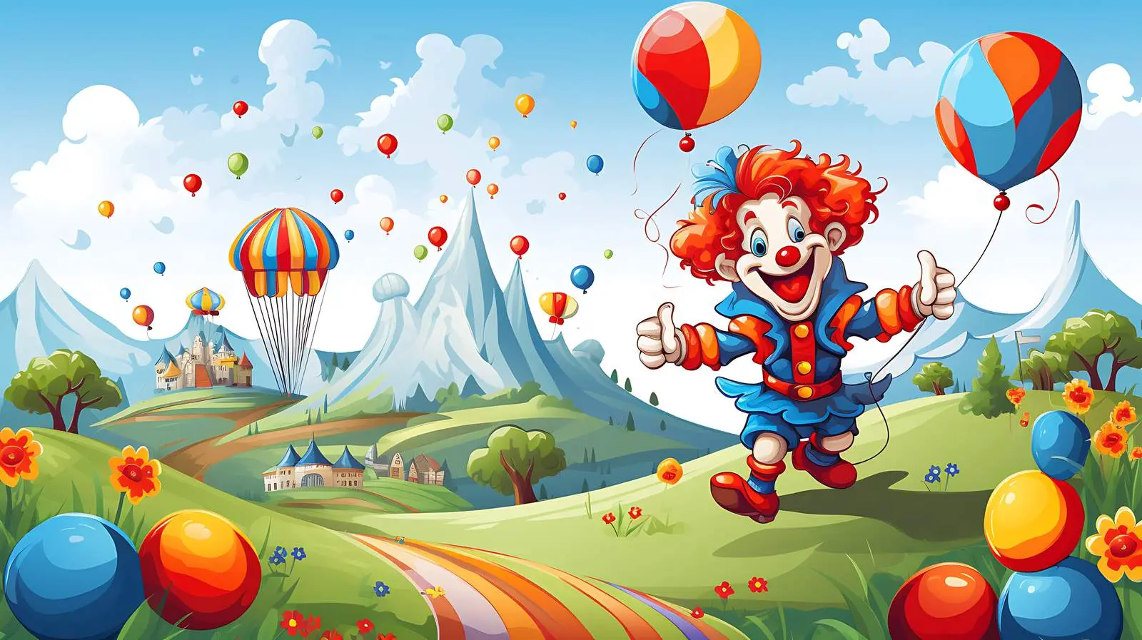 Clown Summit Carnival Illustration — free download from Dotvec