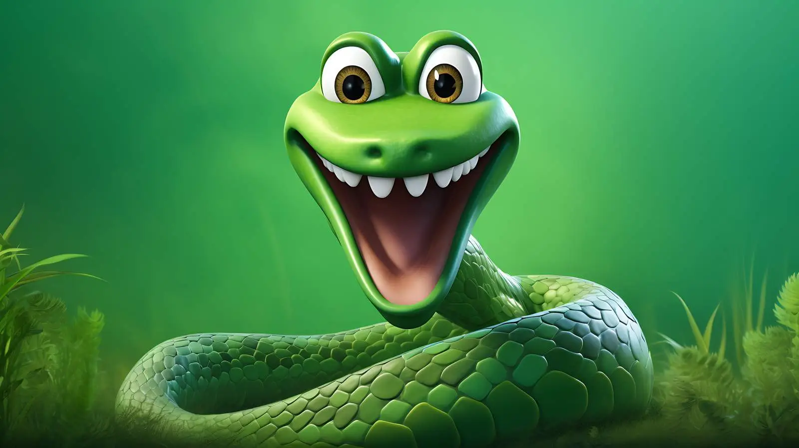Comical Snake Cartoon Vector Illustration — free download from Dotvec