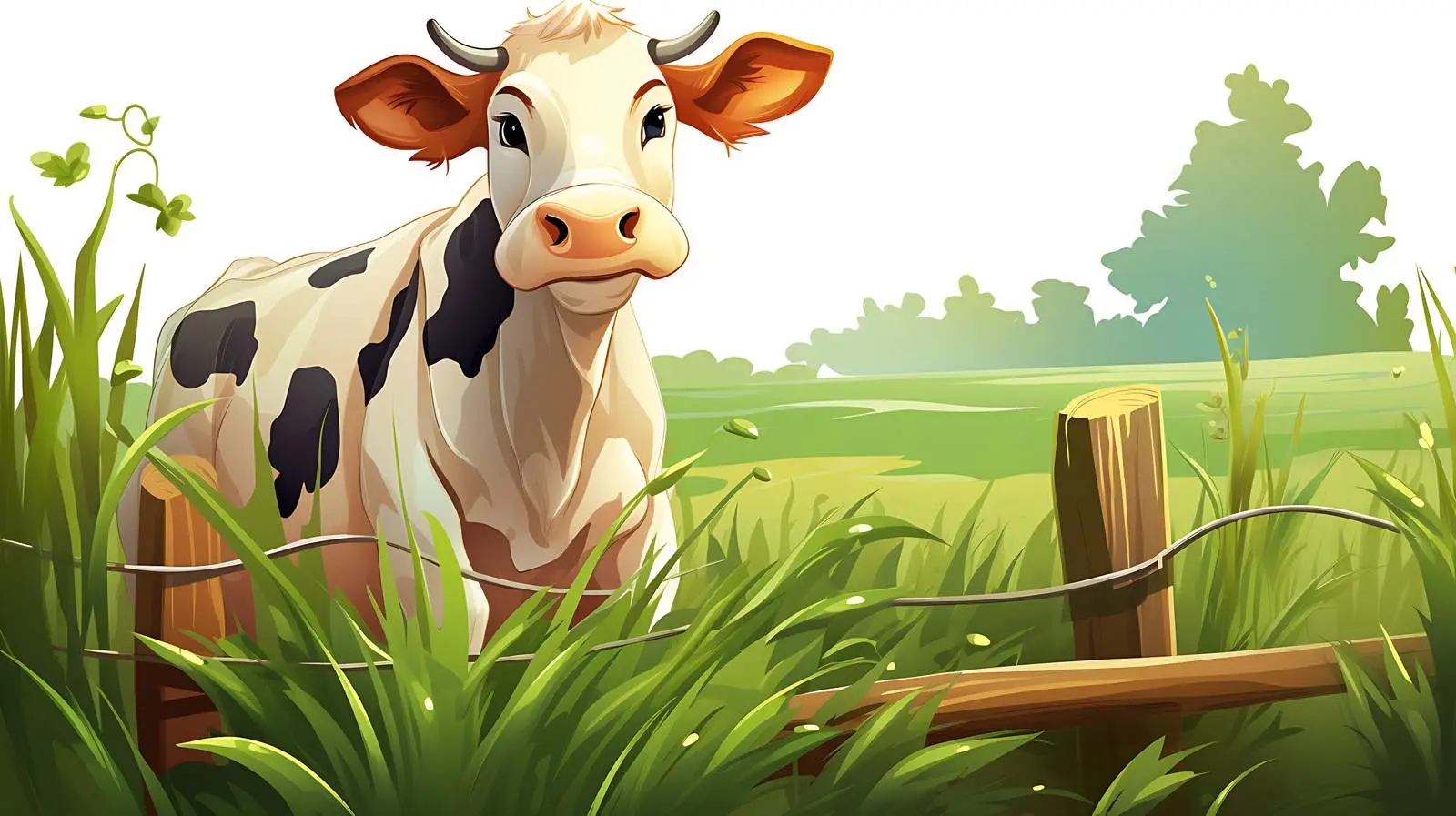 Grazing Cow in Natural Landscape — free download from Dotvec