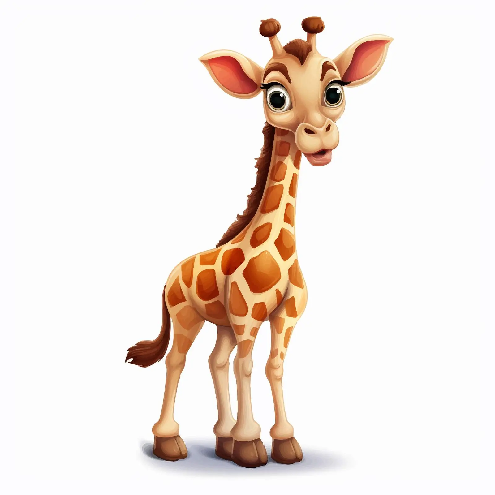 Cute Cartoon Giraffe Vector Illustration — free download from Dotvec