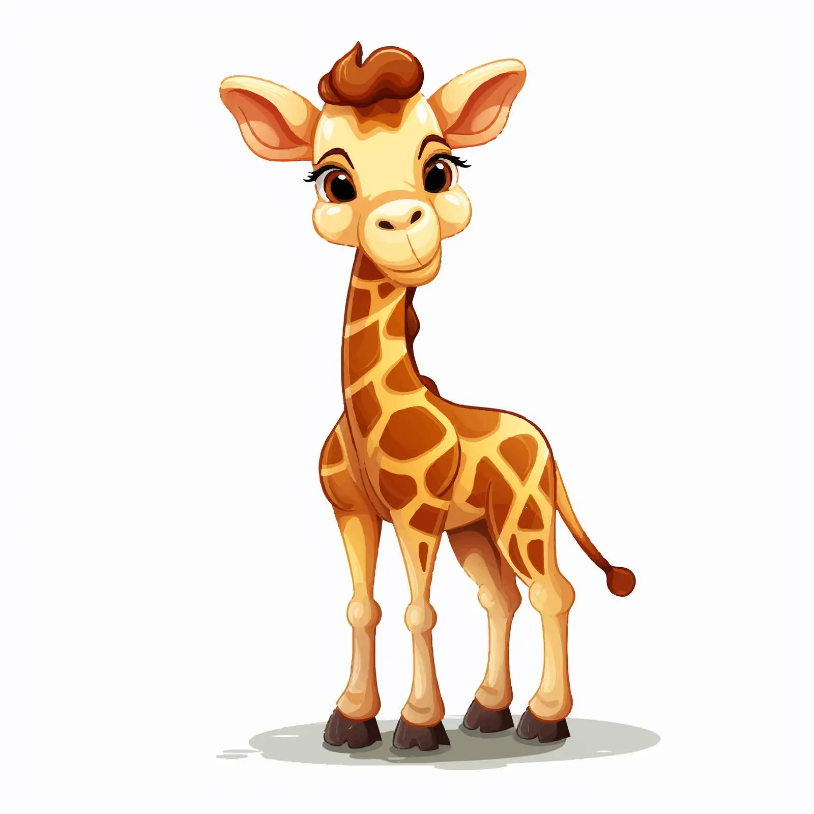 Cute Cartoon Giraffe Stock Vector Illustration — free download from Dotvec