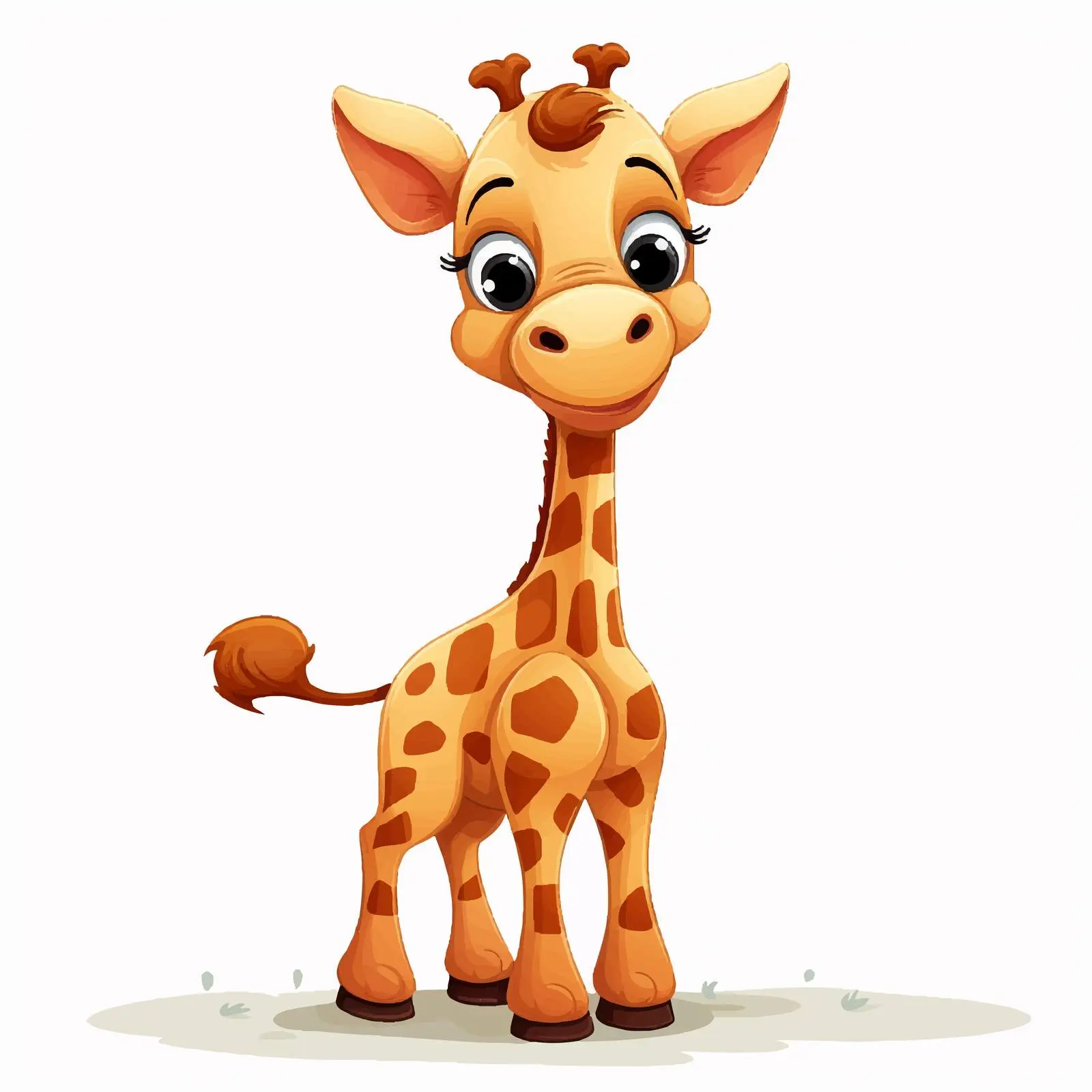Cute Cartoon Giraffe Vector Illustration — free download from Dotvec