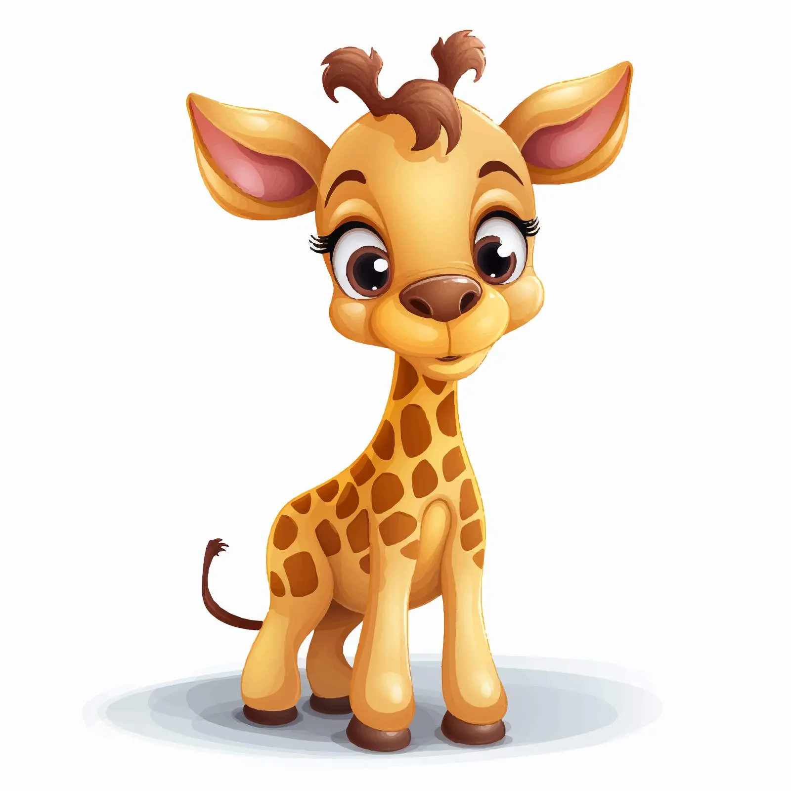 Cute Cartoon Giraffe Vector Illustration — free download from Dotvec