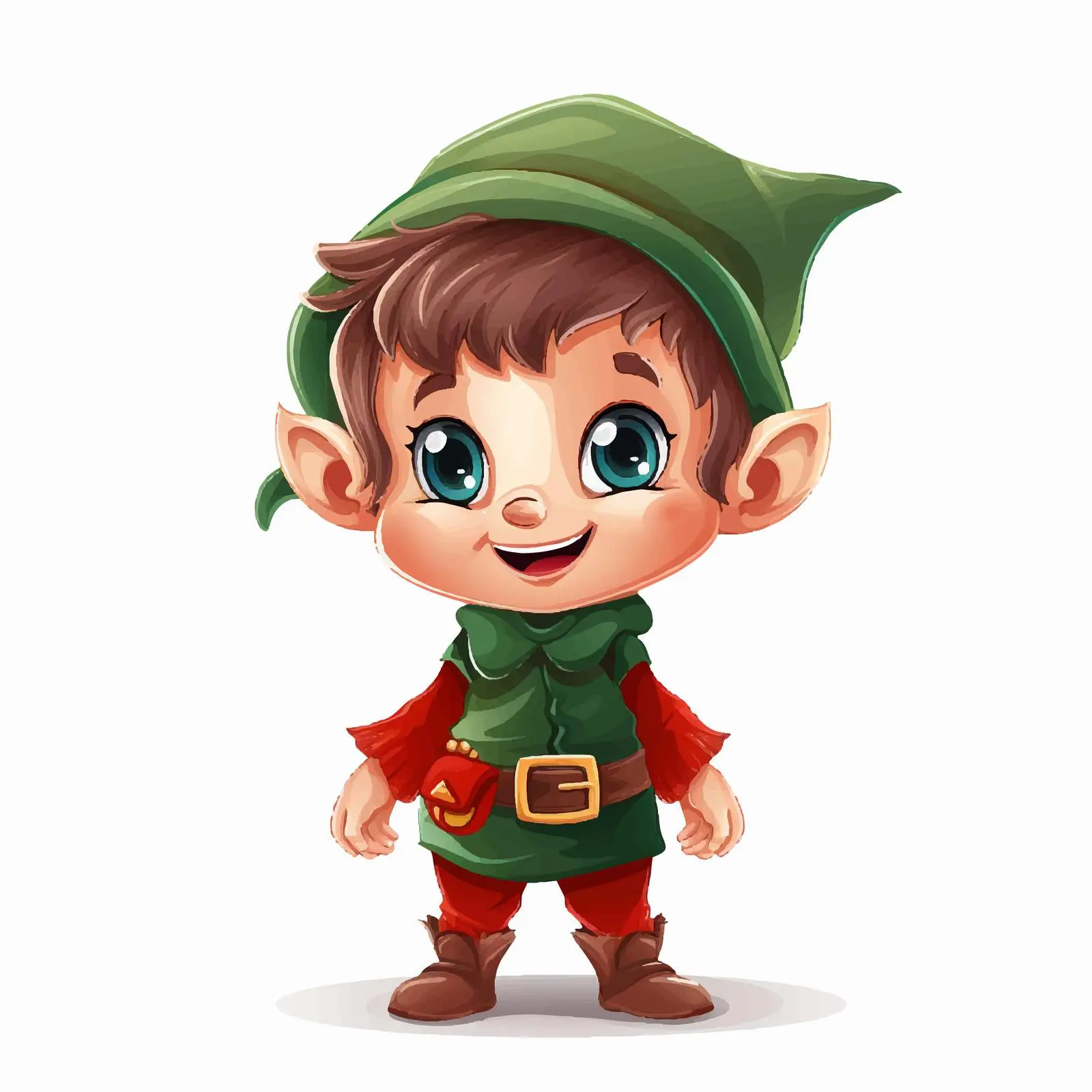 Cute Playful Elf Illustration on White Background — free download from Dotvec