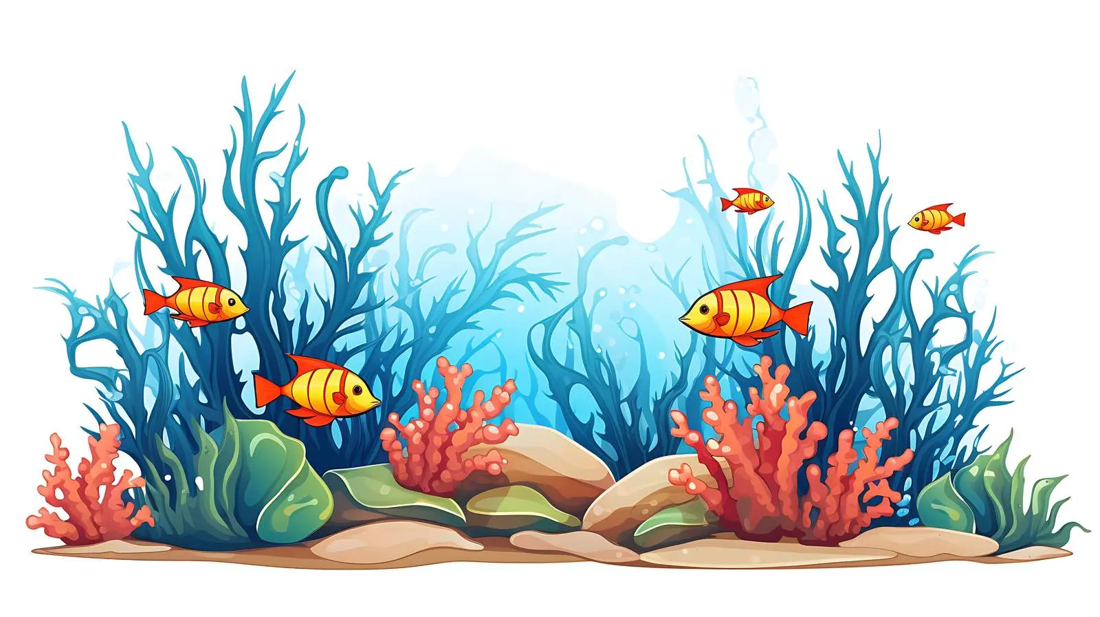 Deep Sea Cartoon Vector Illustration — free download from Dotvec
