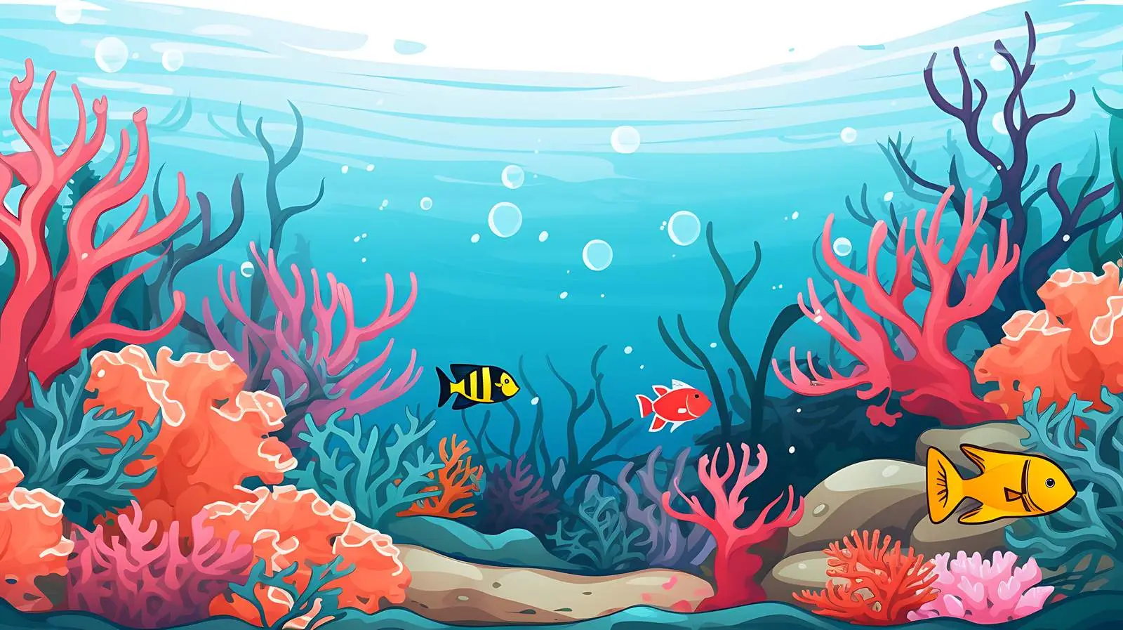 Deep Sea Cartoon Vector Illustration — free download from Dotvec