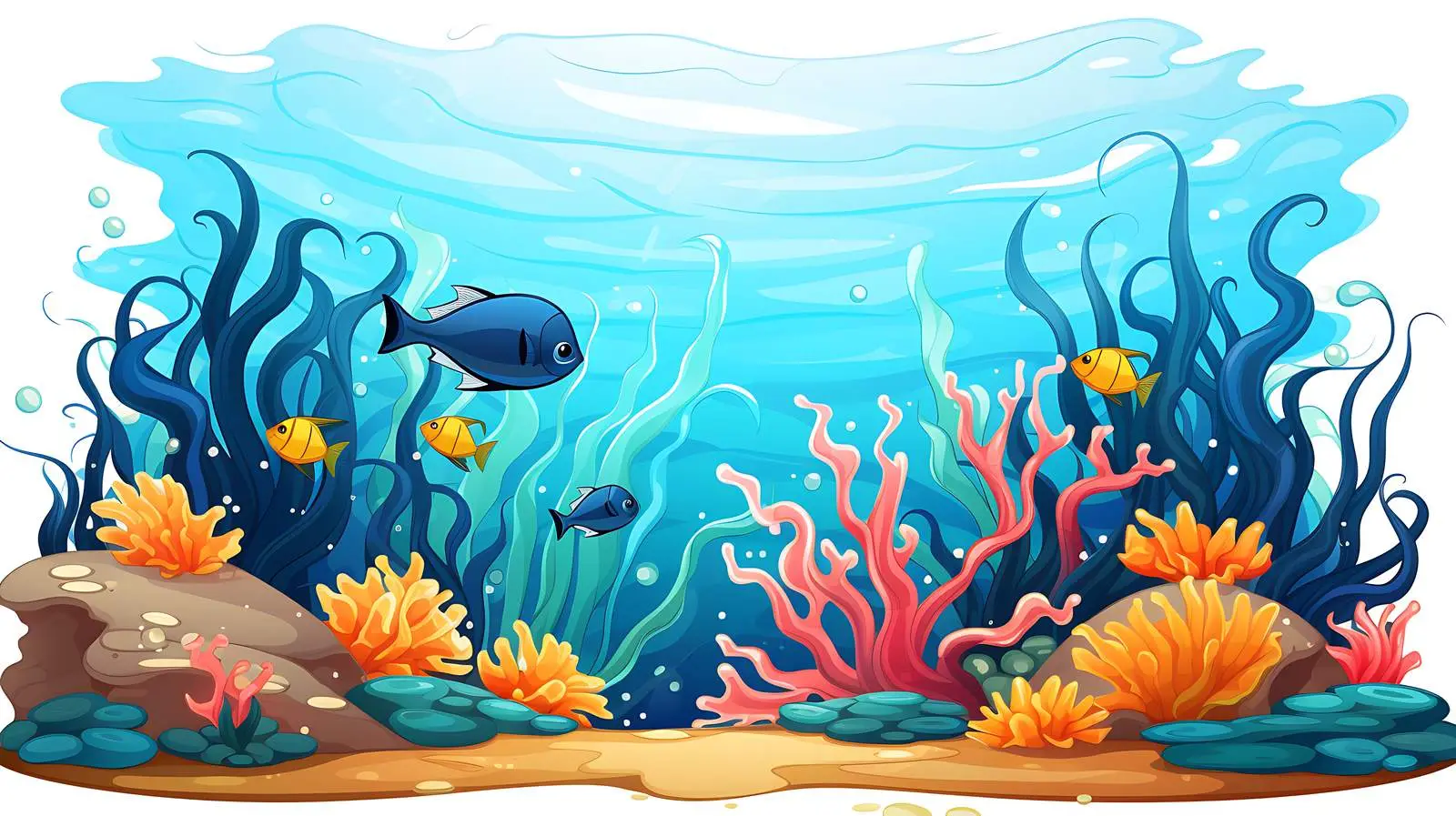 Deep Sea Cartoon Vector Illustration — free download from Dotvec