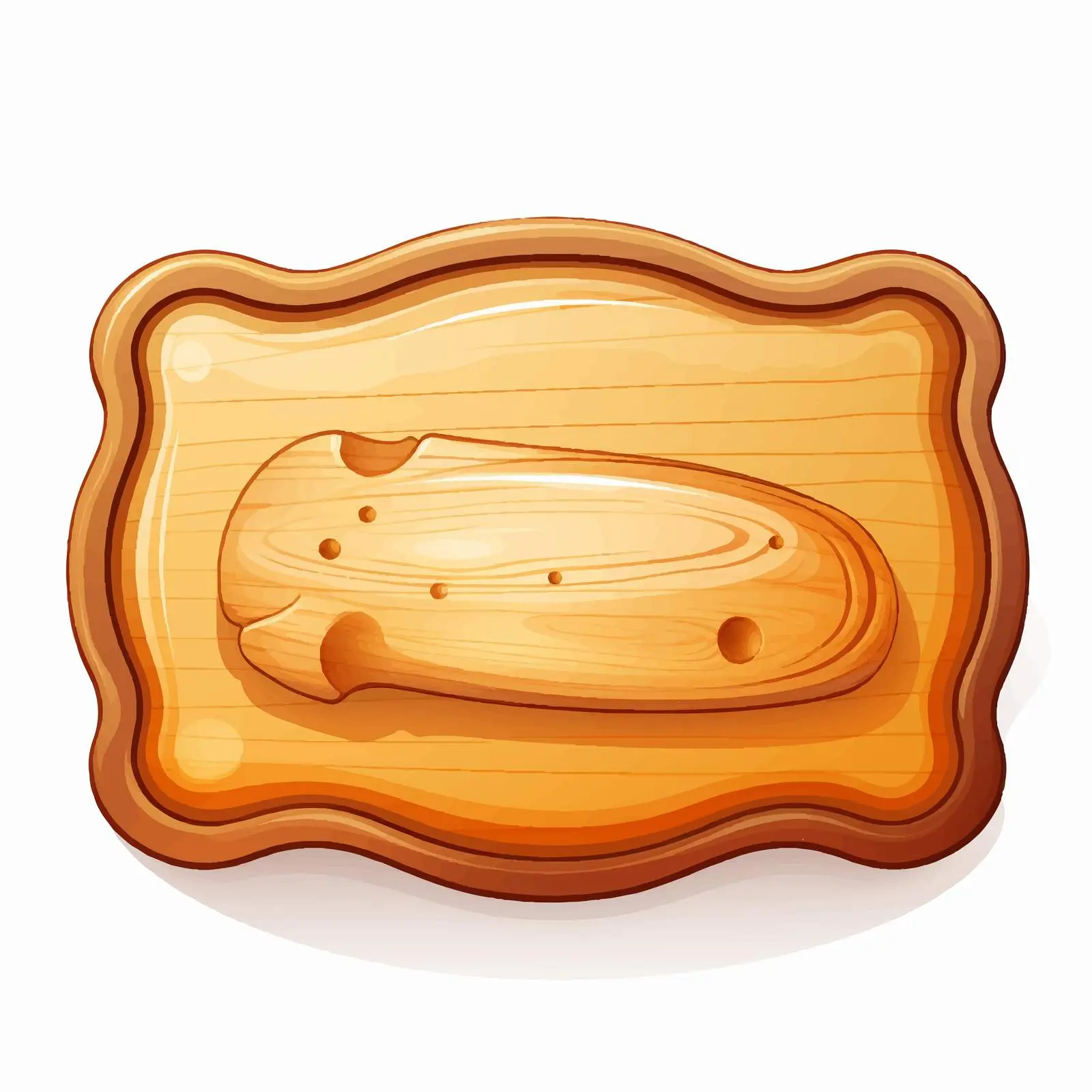 Delicious Wooden Label Illustration on White Background — free download from Dotvec