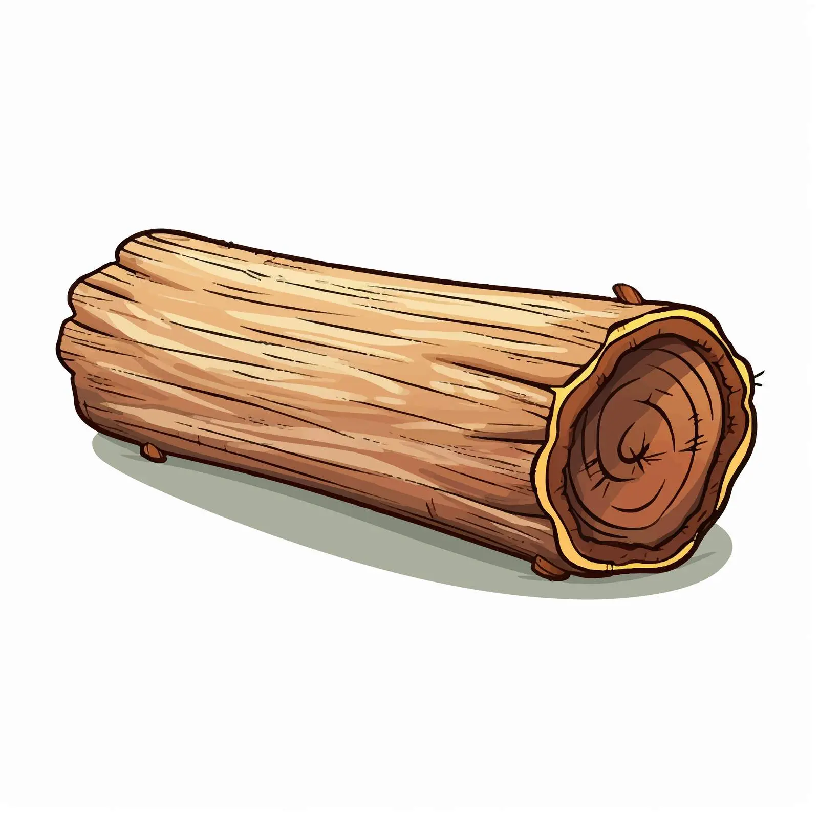 Detailed Hollow Log Vector Illustration – free forestry image from Dotvec