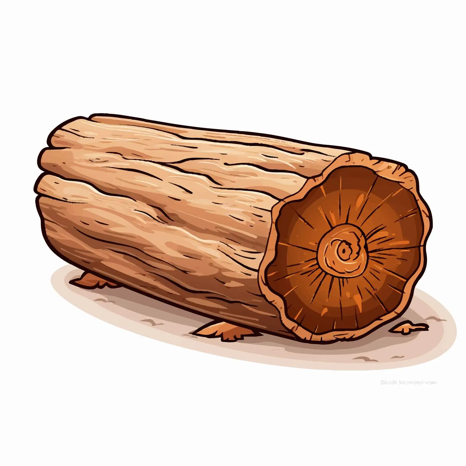 Detailed Cartoon Illustration of Hollow Log — free download from Dotvec