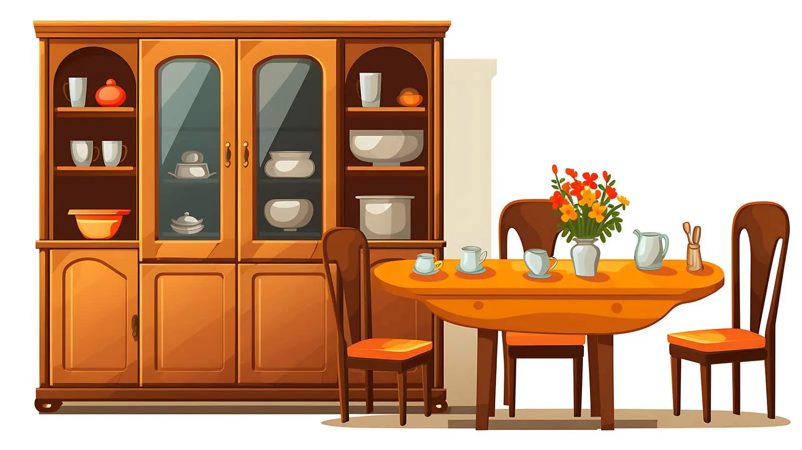 Furniture Scene Illustration — free download from Dotvec