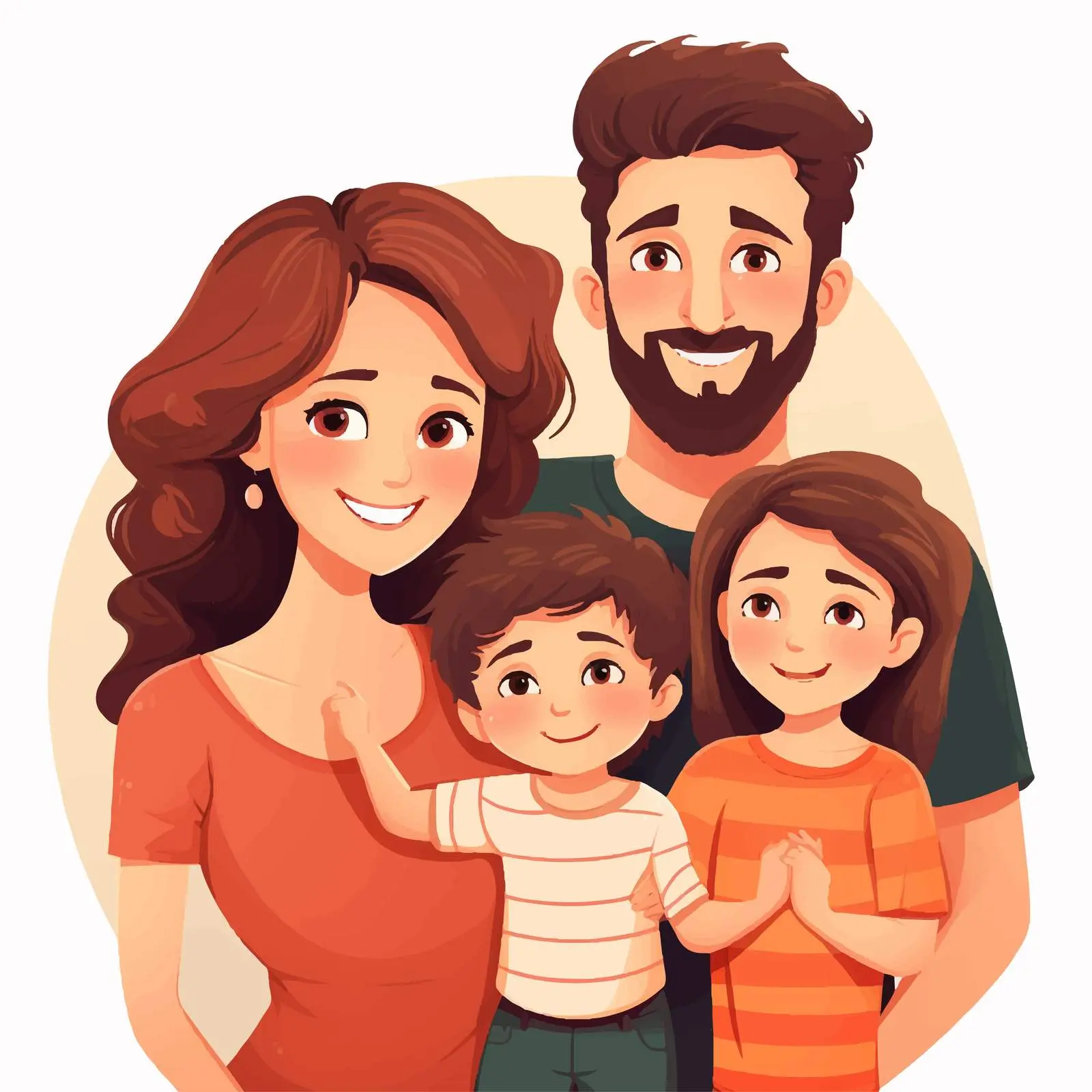 Family Illustration on White Background — free download from Dotvec