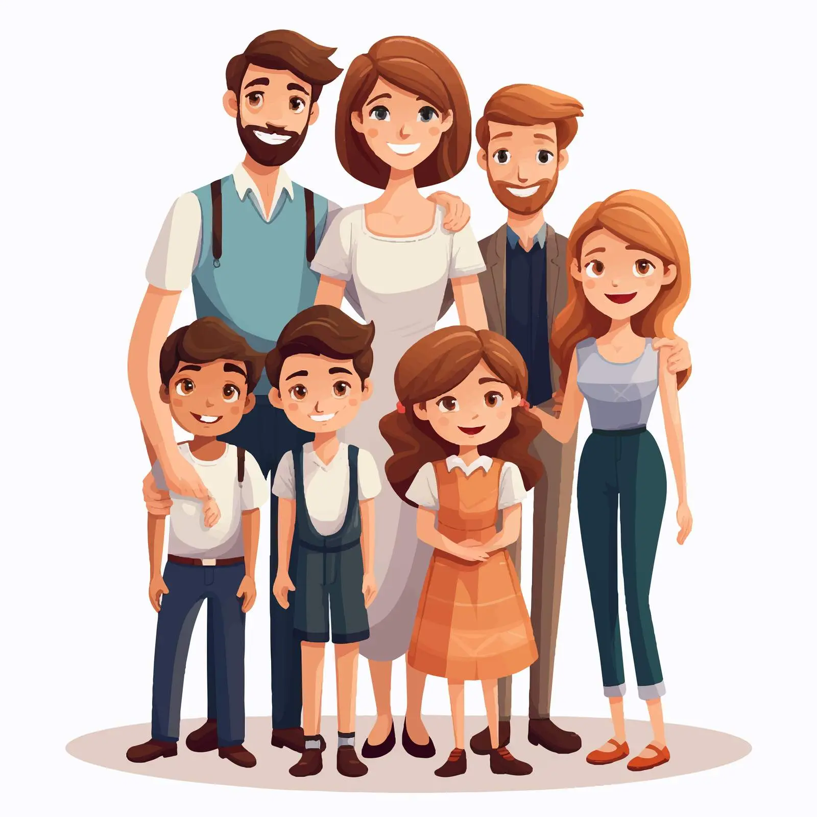 Family Illustration on White Background — free download from Dotvec