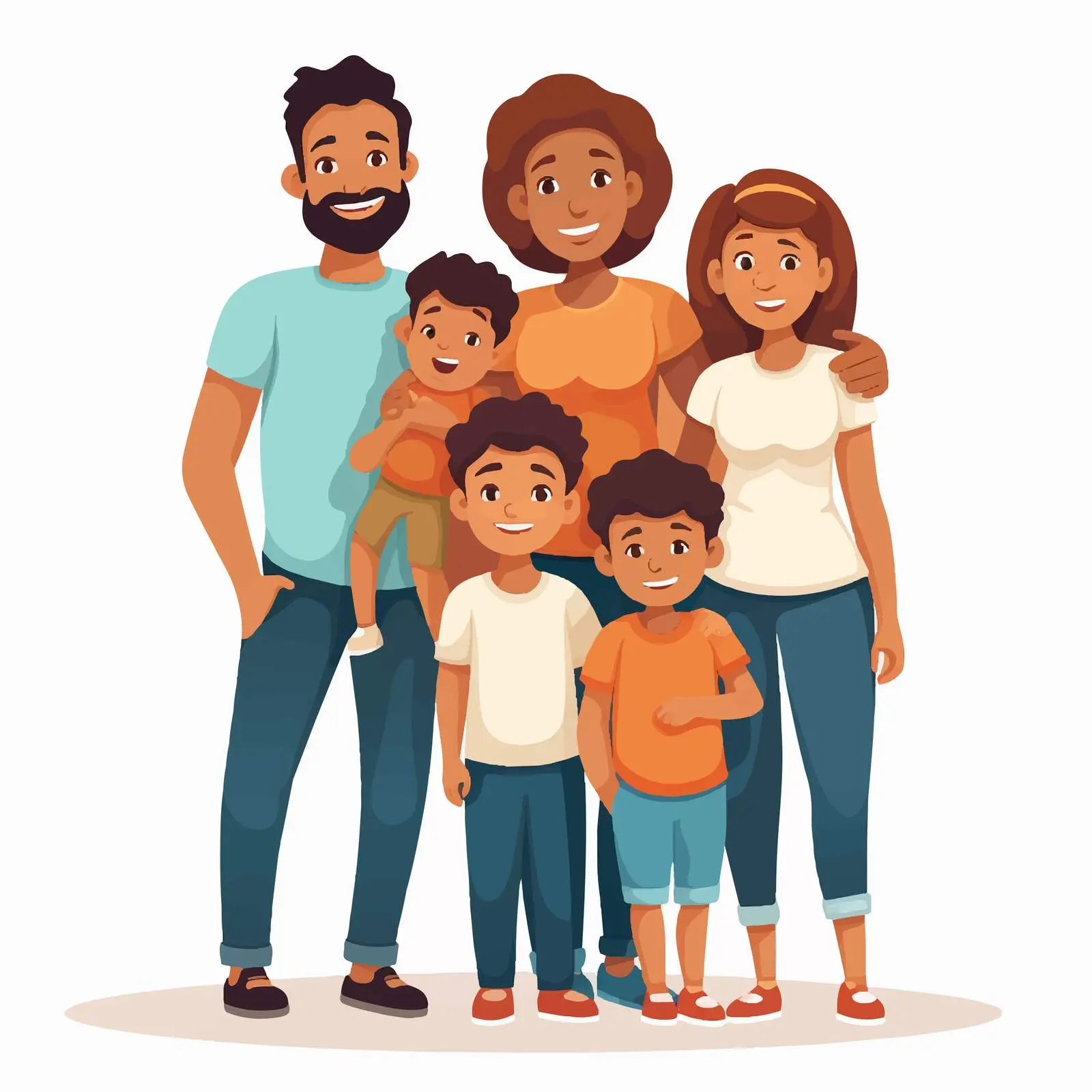 Family Illustration on White Background — free download from Dotvec